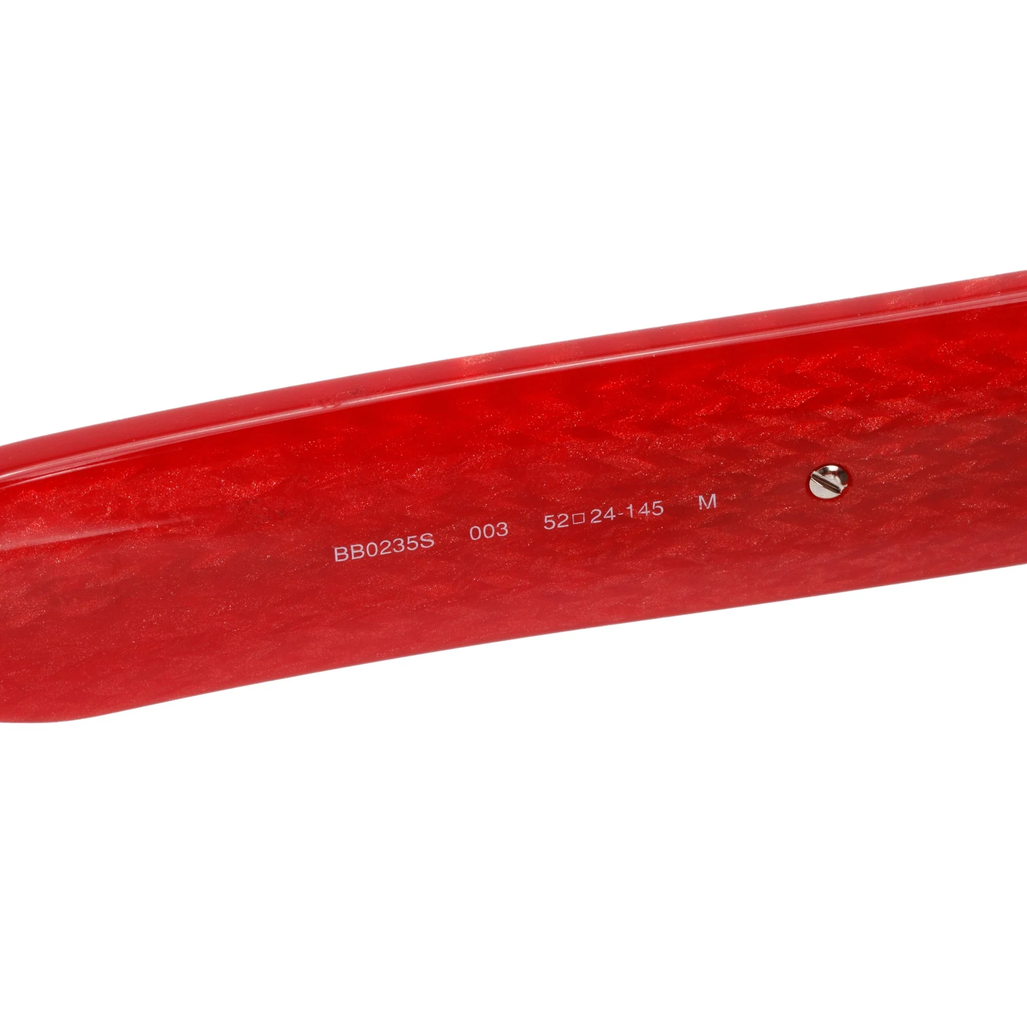 Balenciaga BB0235S Red Acetate Solid Cat-Eye Sunglasses - Image 3