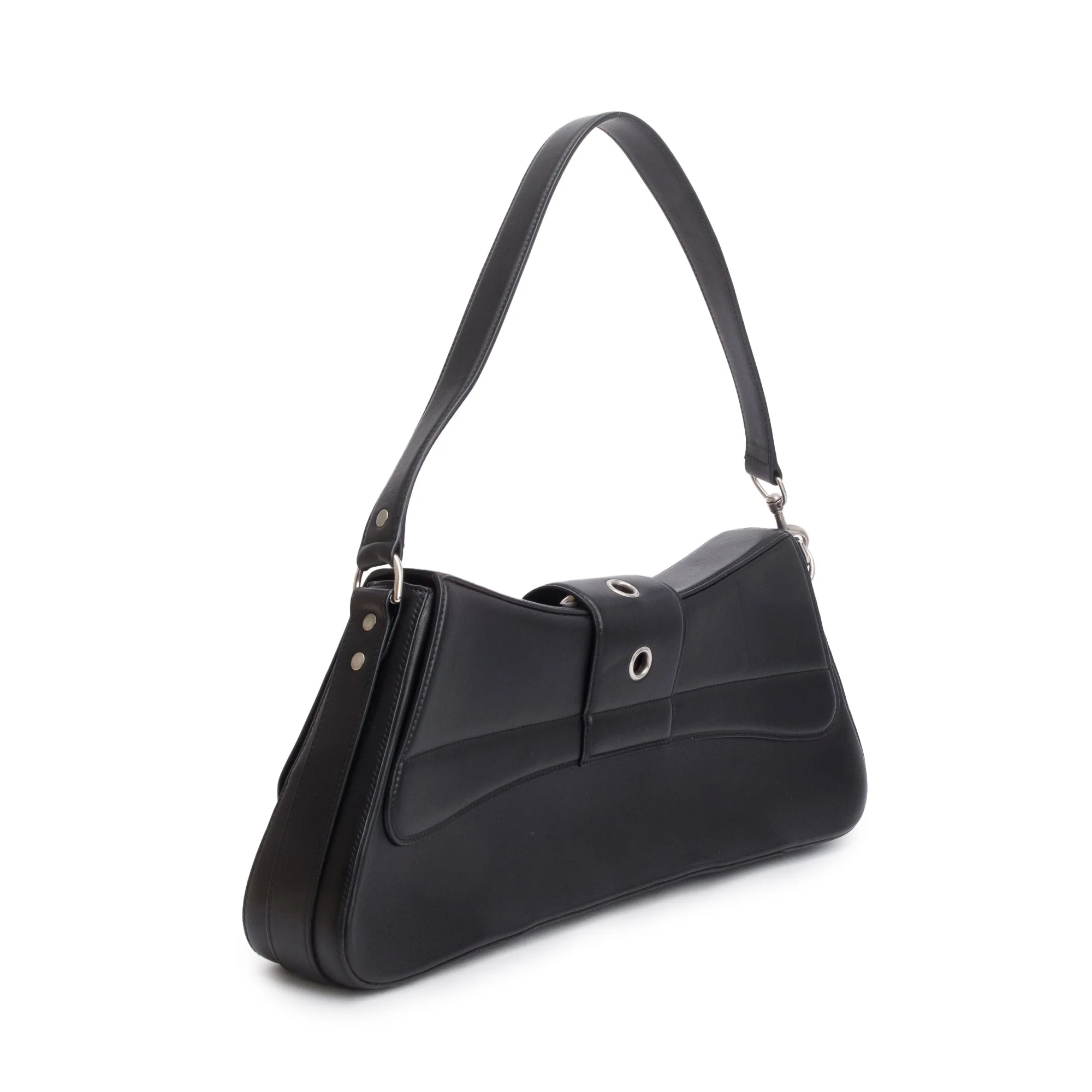Balenciaga Black Leather Large Lindsay Shoulder Bag - Image 6