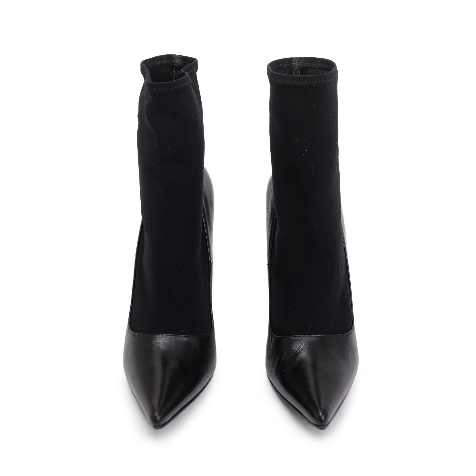 Balenciaga Black Spandex & Leather Knife 110 Bootie , Size 36 w/ Box - Image 3