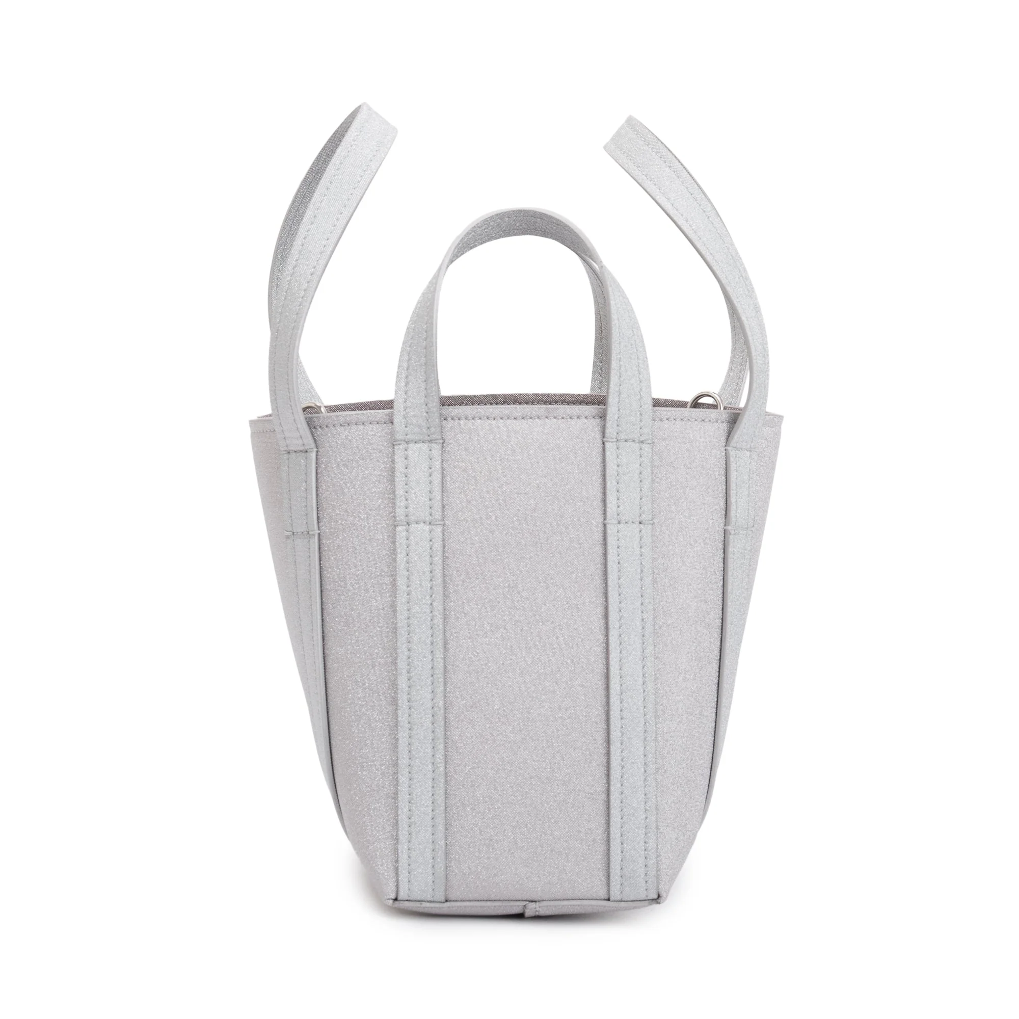 Balenciaga Silver Sparkling Fabric Everyday XS North-South Tote w/ Box - Image 6