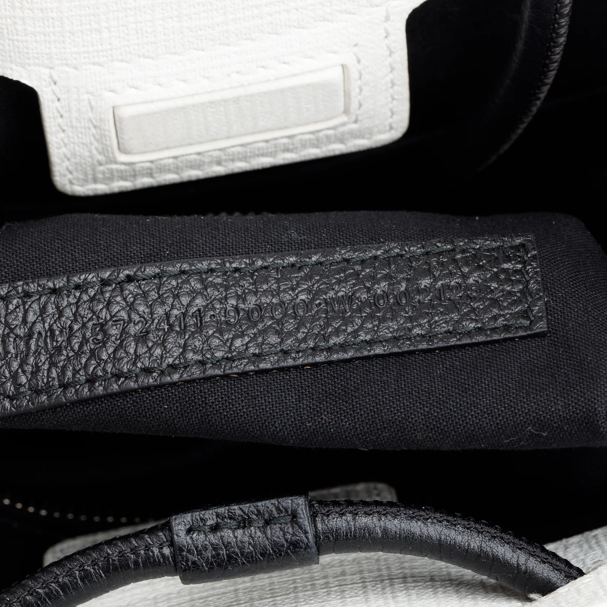 Balenciaga White Calfskin Leather XXS Logo Leather Shopping Tote - Image 10