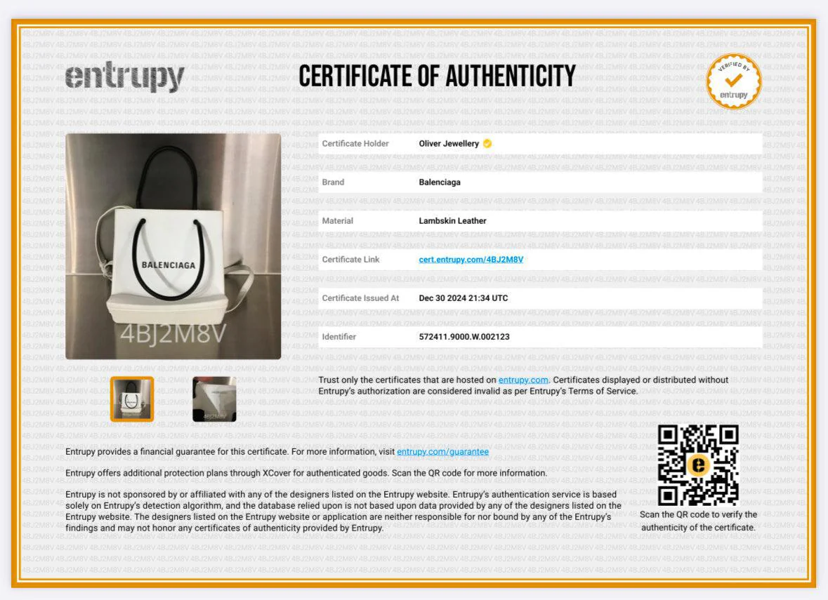 Balenciaga White Calfskin Leather XXS Logo Leather Shopping Tote - Image 11