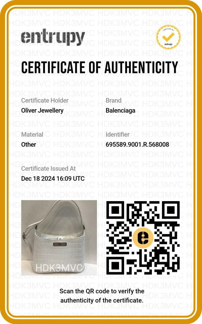 Balenciaga White Croc-Embossed Leather Xx Small Hobo Bag - Image 10