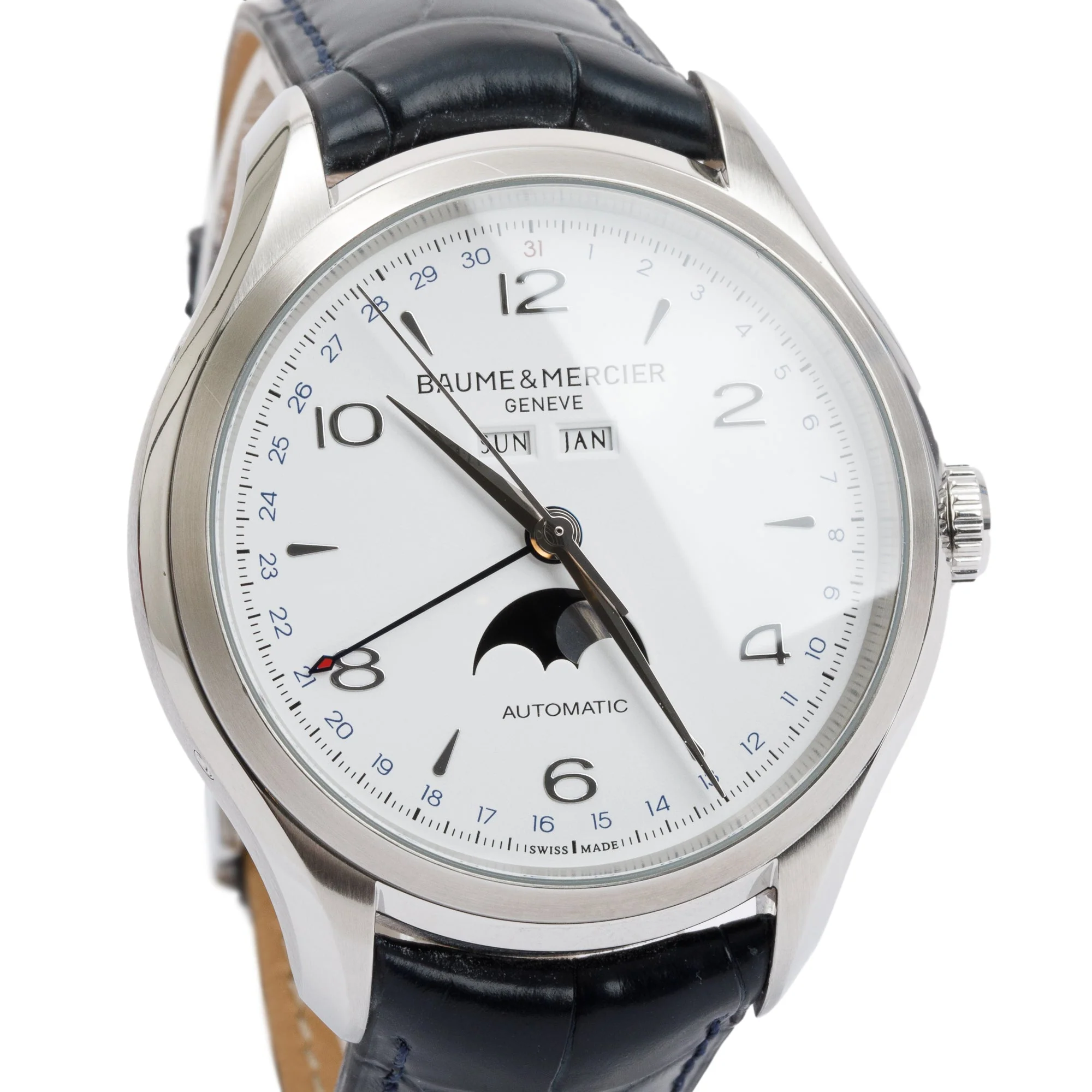 Baume & Mercier Stainless Steel Clifton 43 MM Moonphase Automatic Watch w/ Box & Papers - Image 3