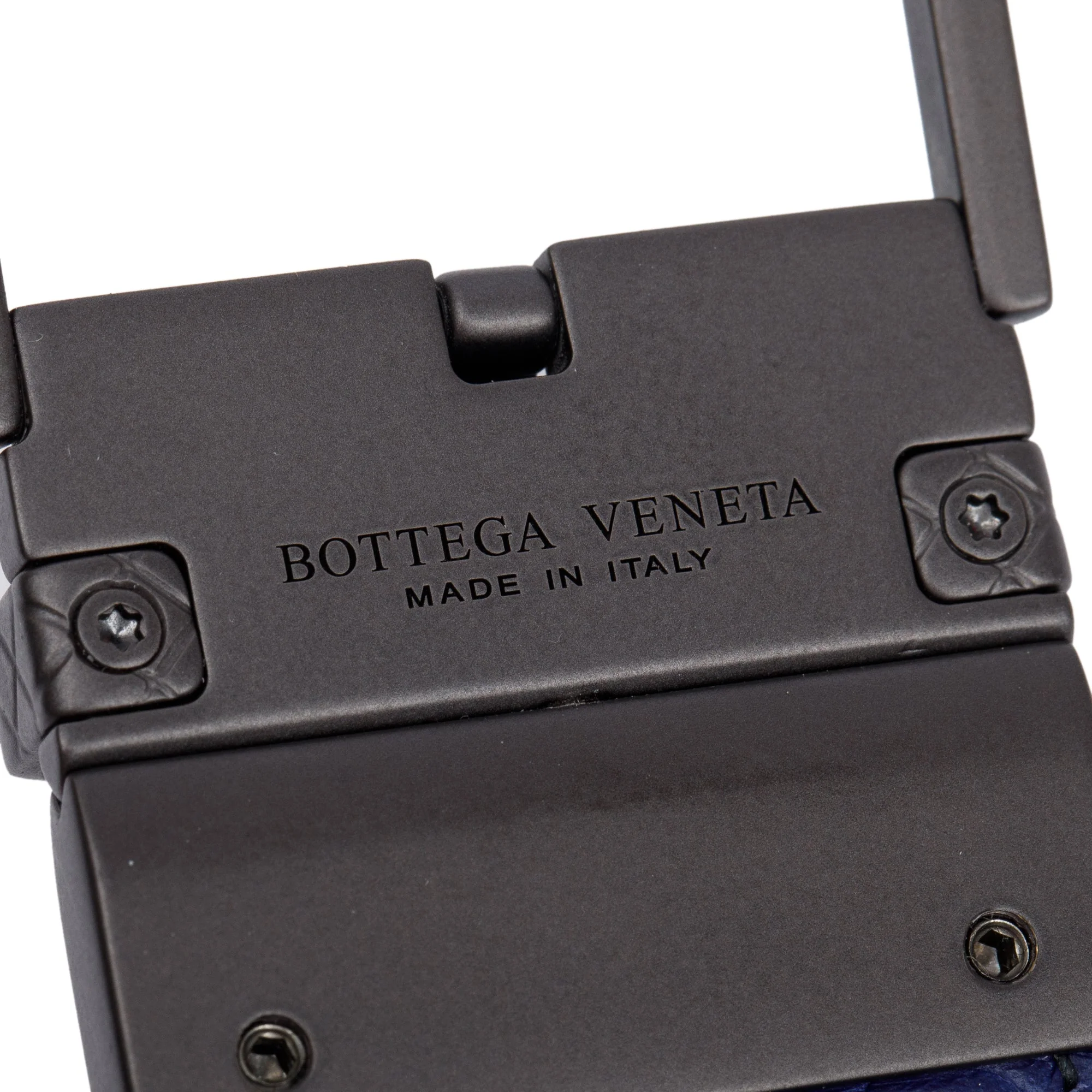 Bottega Veneta Black/Black Intrecciato Nappa Leather Reversible Belt - Image 3
