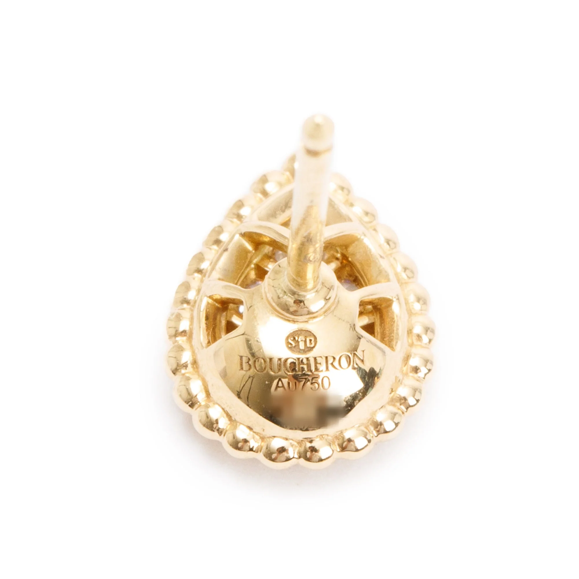 Boucheron 18k Yellow Gold Lapis Lazuli & Diamond Serpent Boheme Stud Earrings w/ Box - Image 7