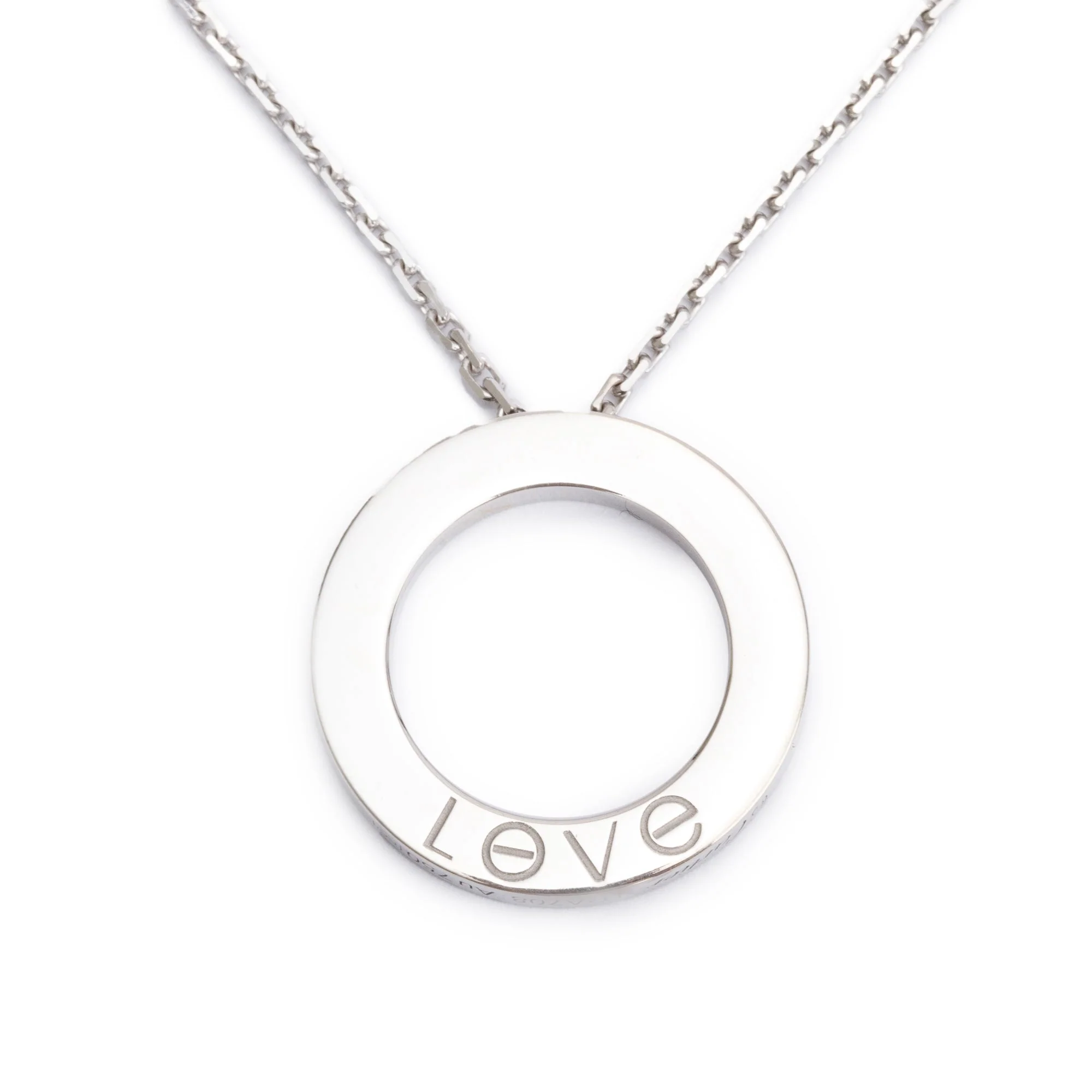 Cartier 18k White Gold Love Pendant Necklace - Image 4