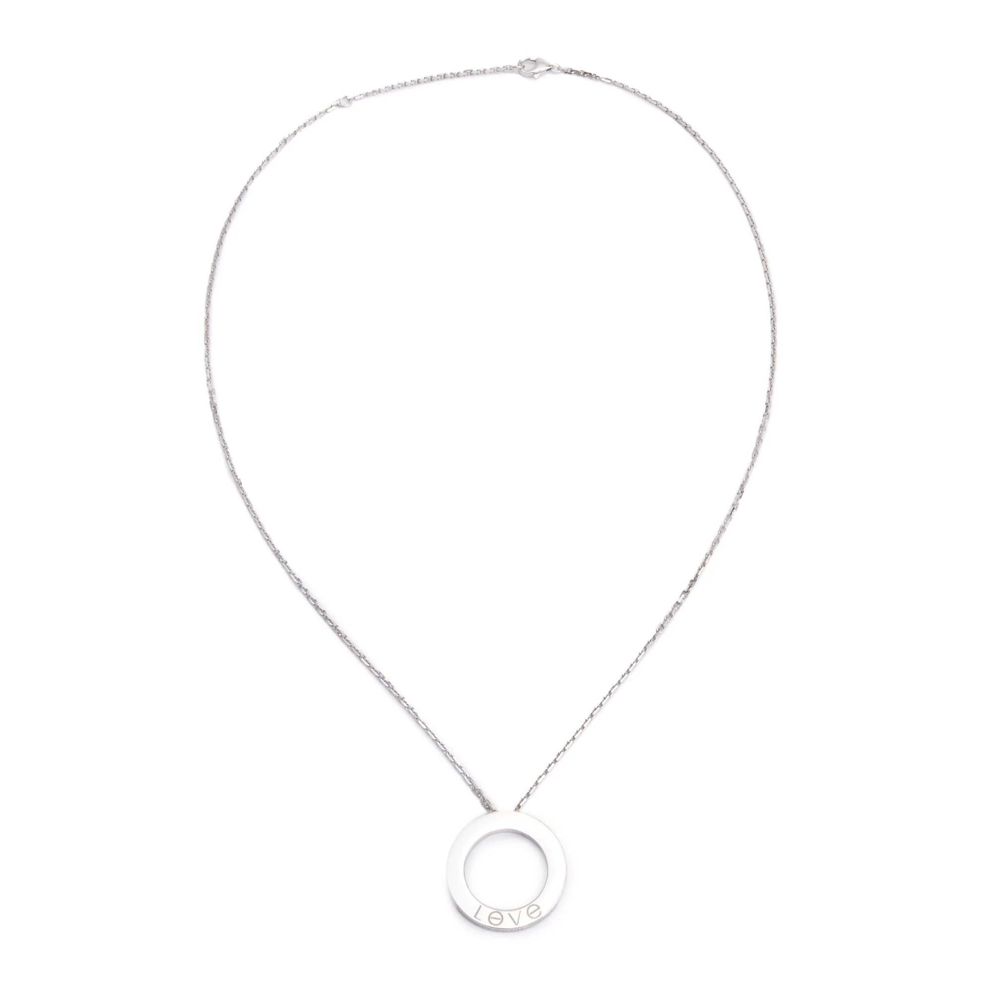 Cartier 18k White Gold Love Pendant Necklace - Image 5