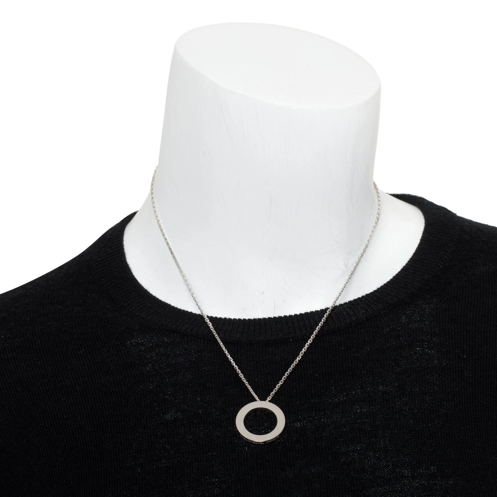 Cartier 18k White Gold Love Pendant Necklace - Image 8