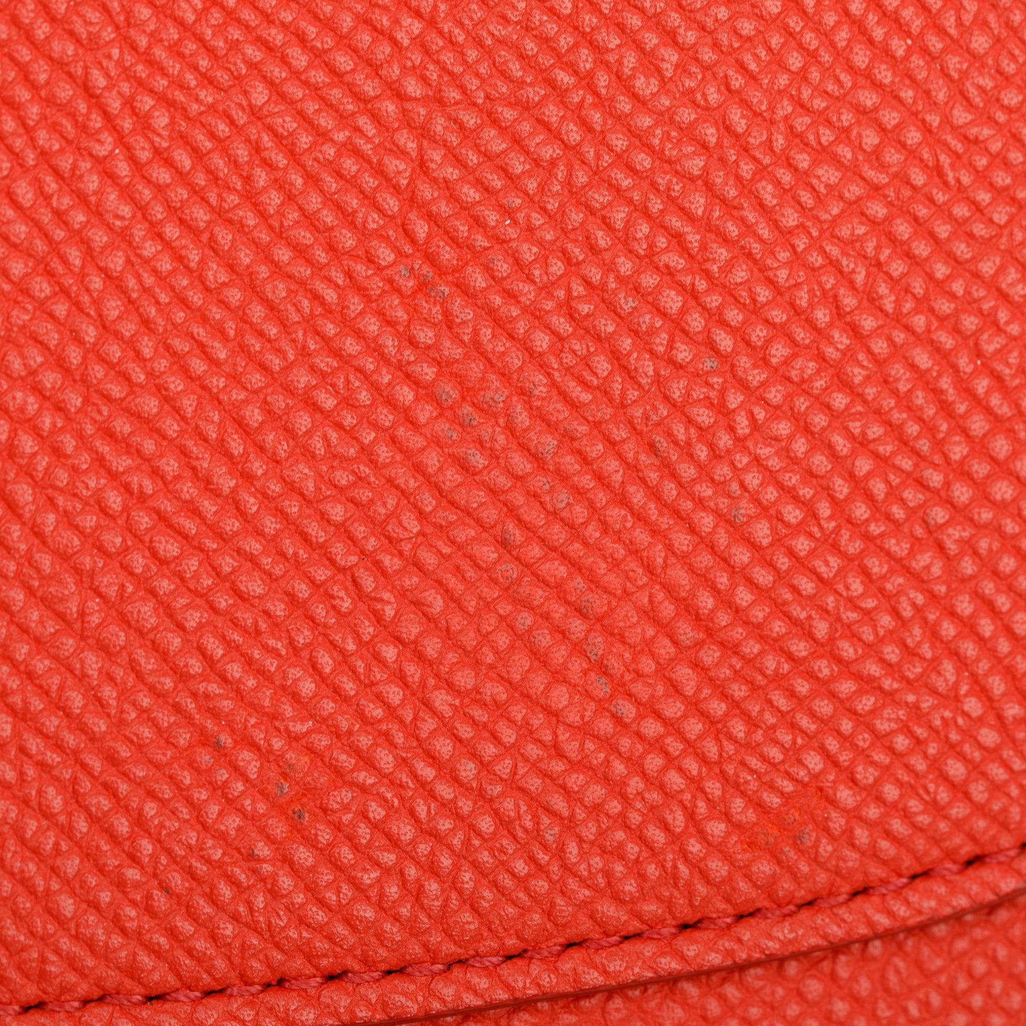 Celine Red Grained Leather Small Trotteur Crossbody Bag - Image 10