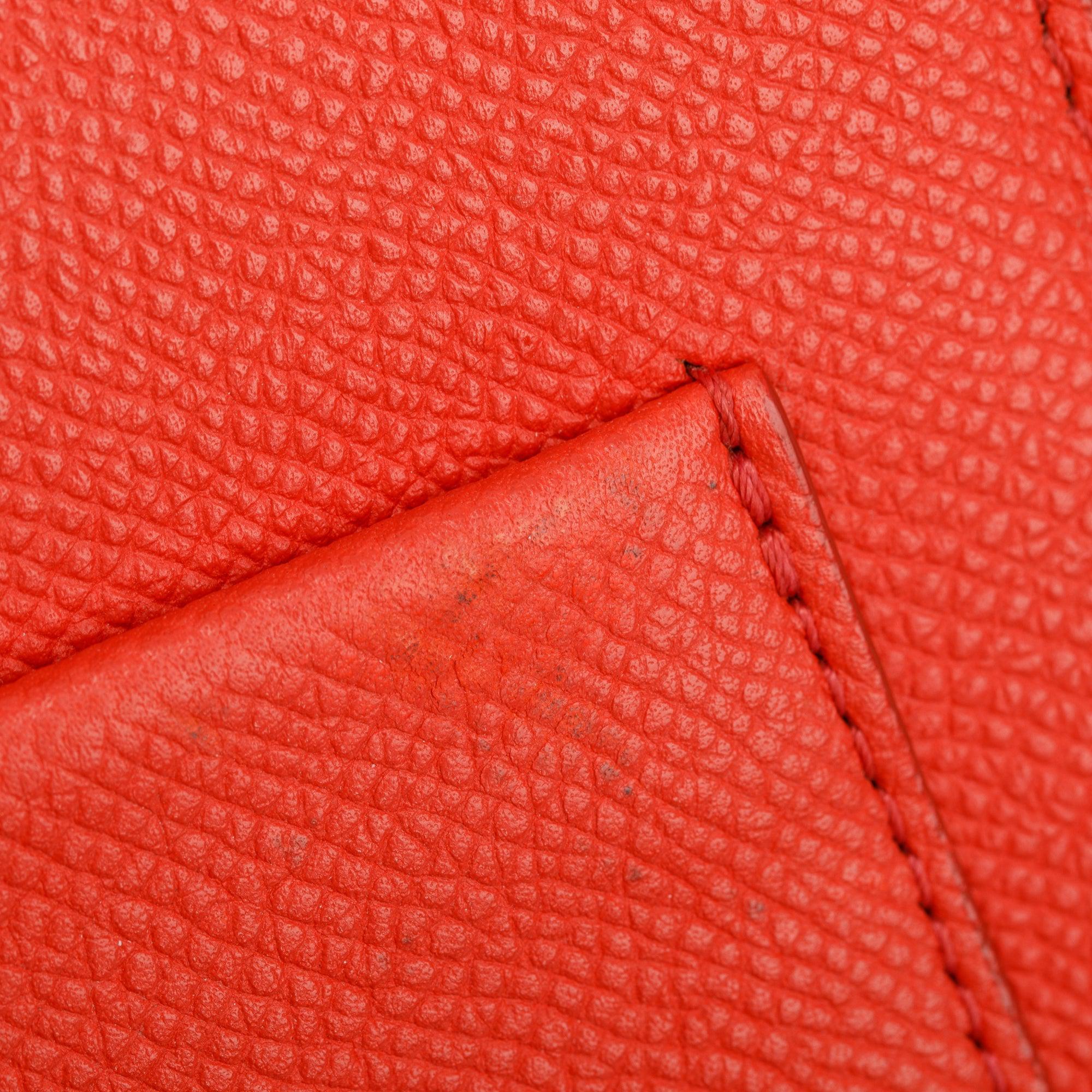 Celine Red Grained Leather Small Trotteur Crossbody Bag - Image 11