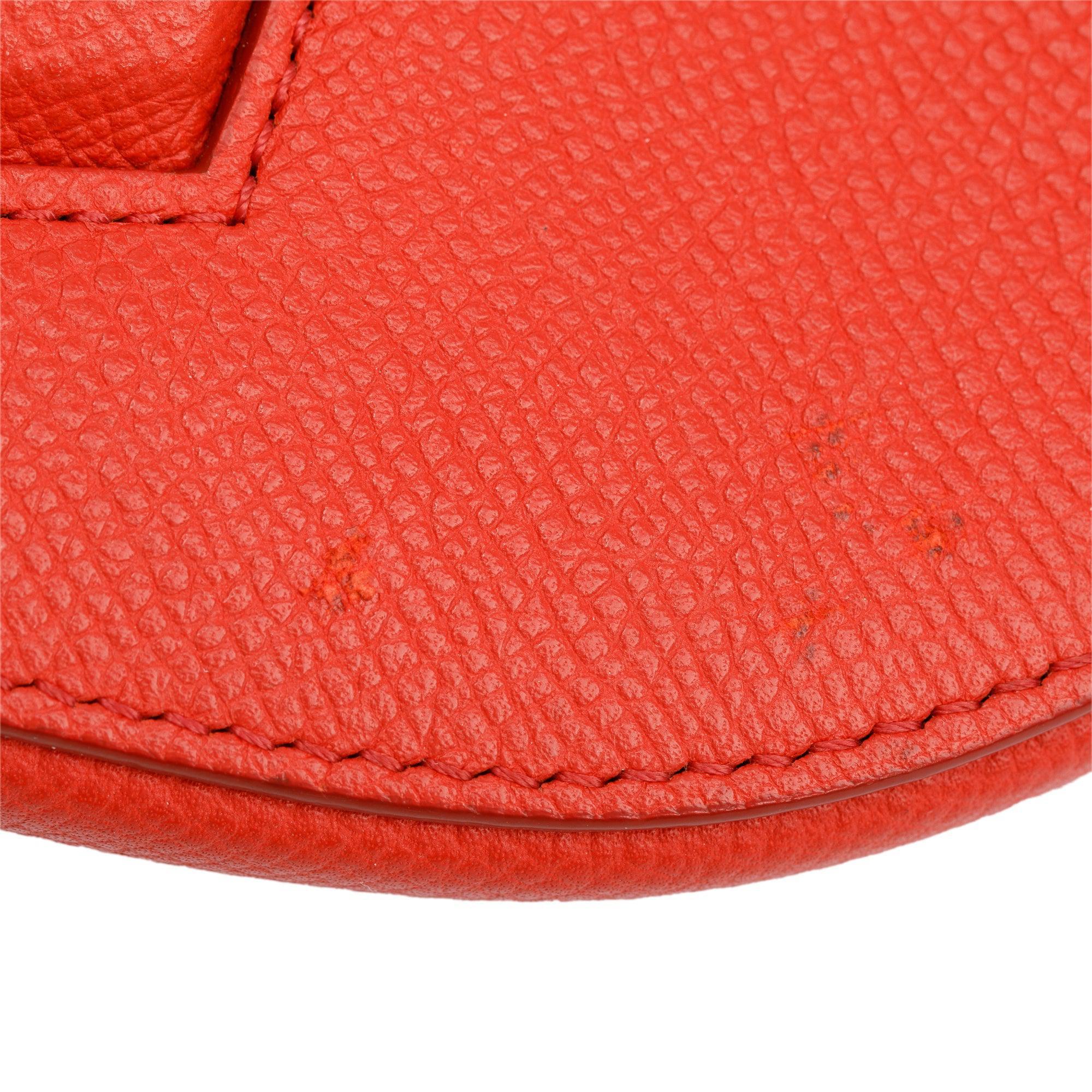 Celine Red Grained Leather Small Trotteur Crossbody Bag - Image 9