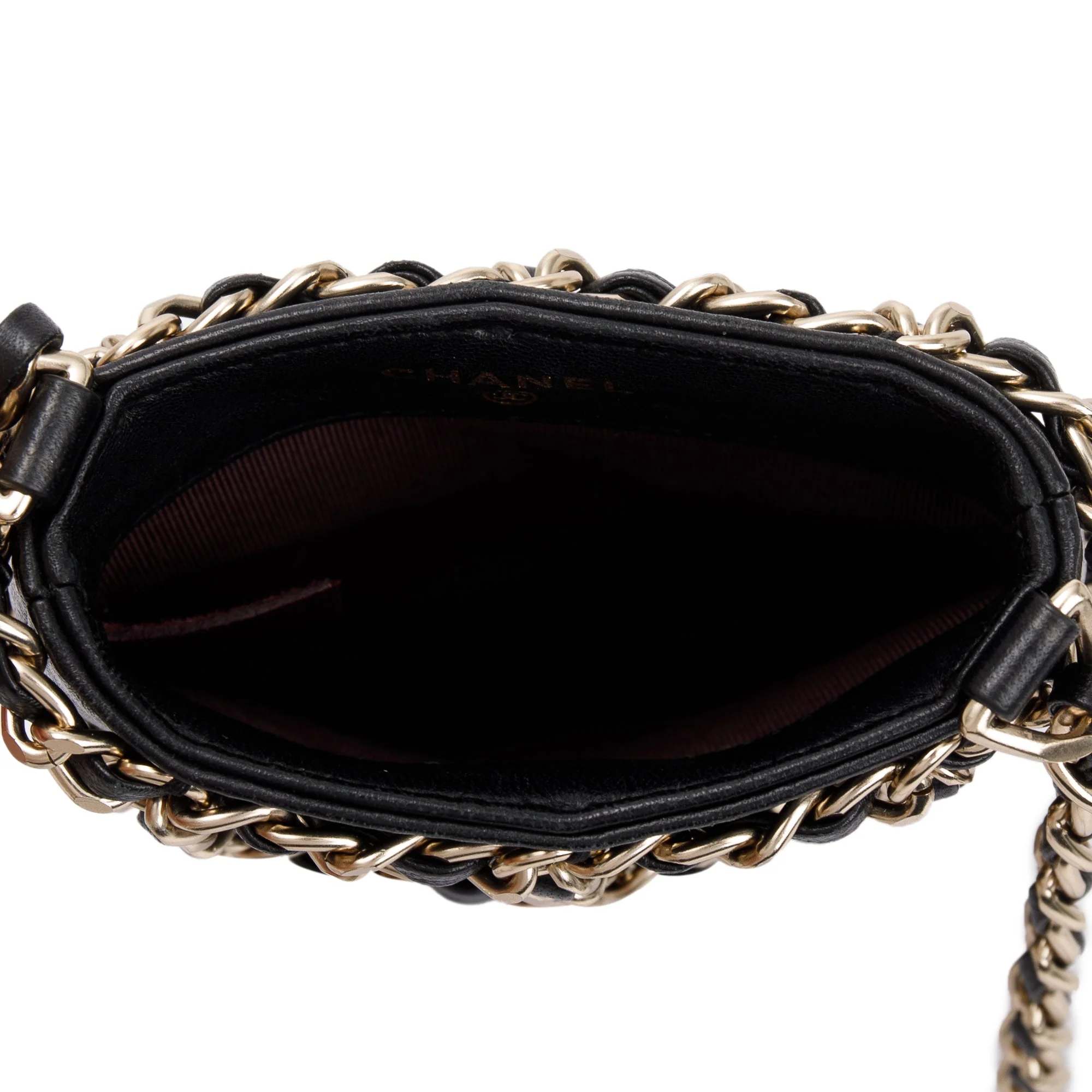 Chanel 2020 Black Calfskin Leather Tech Me Out Clutch With Chain w/ Authenticity Card - Image 10
