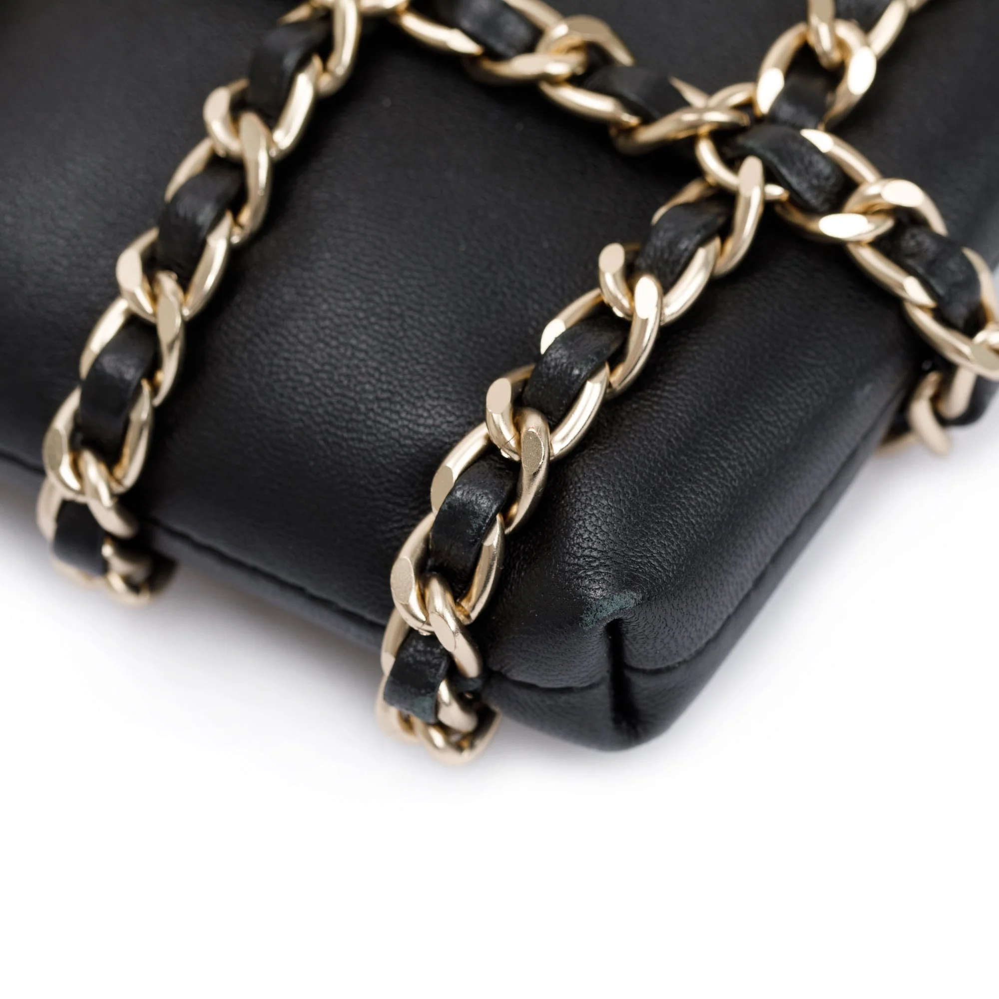 Chanel 2020 Black Calfskin Leather Tech Me Out Clutch With Chain w/ Authenticity Card - Image 7
