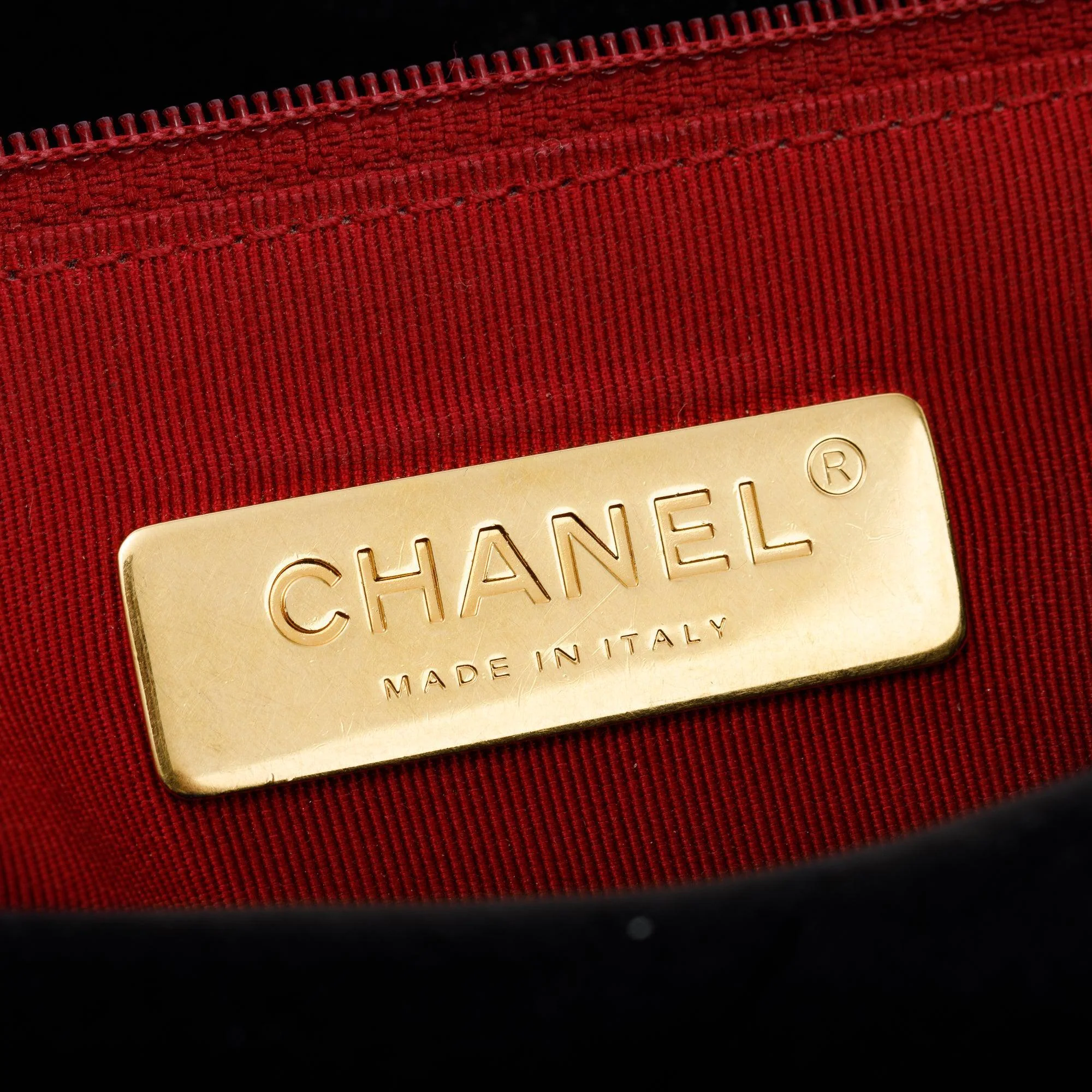 Chanel 2020 Black Velvet Medium 19 Flap Bag w/ Box & Authenticity Card - Image 13