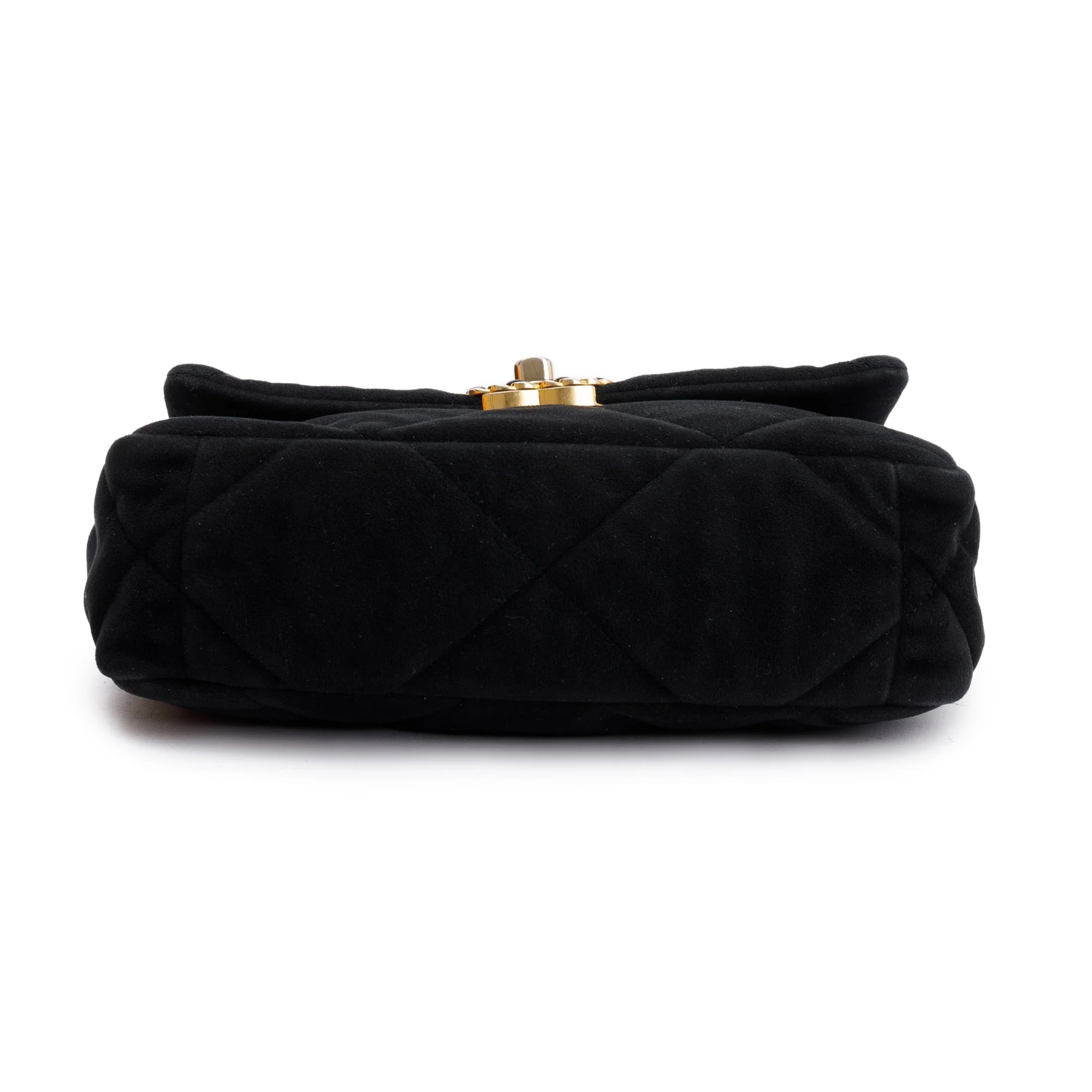 Chanel 2020 Black Velvet Medium 19 Flap Bag w/ Box & Authenticity Card - Image 7