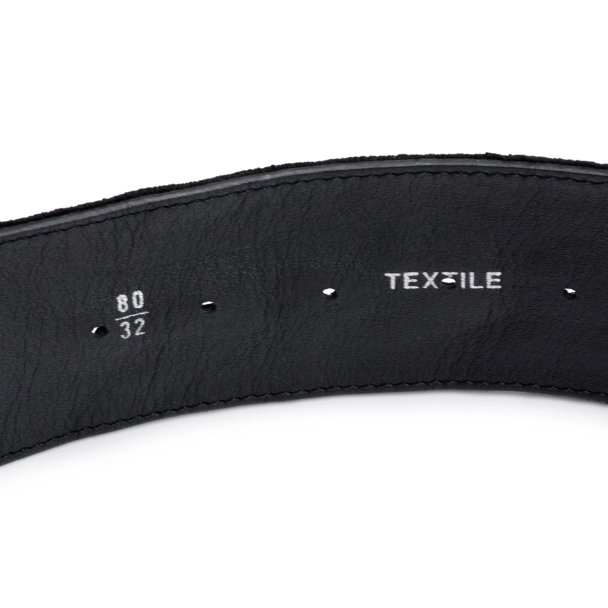 Chanel Black Canvas Sequin CC Wide Belt 80 32 - Image 3