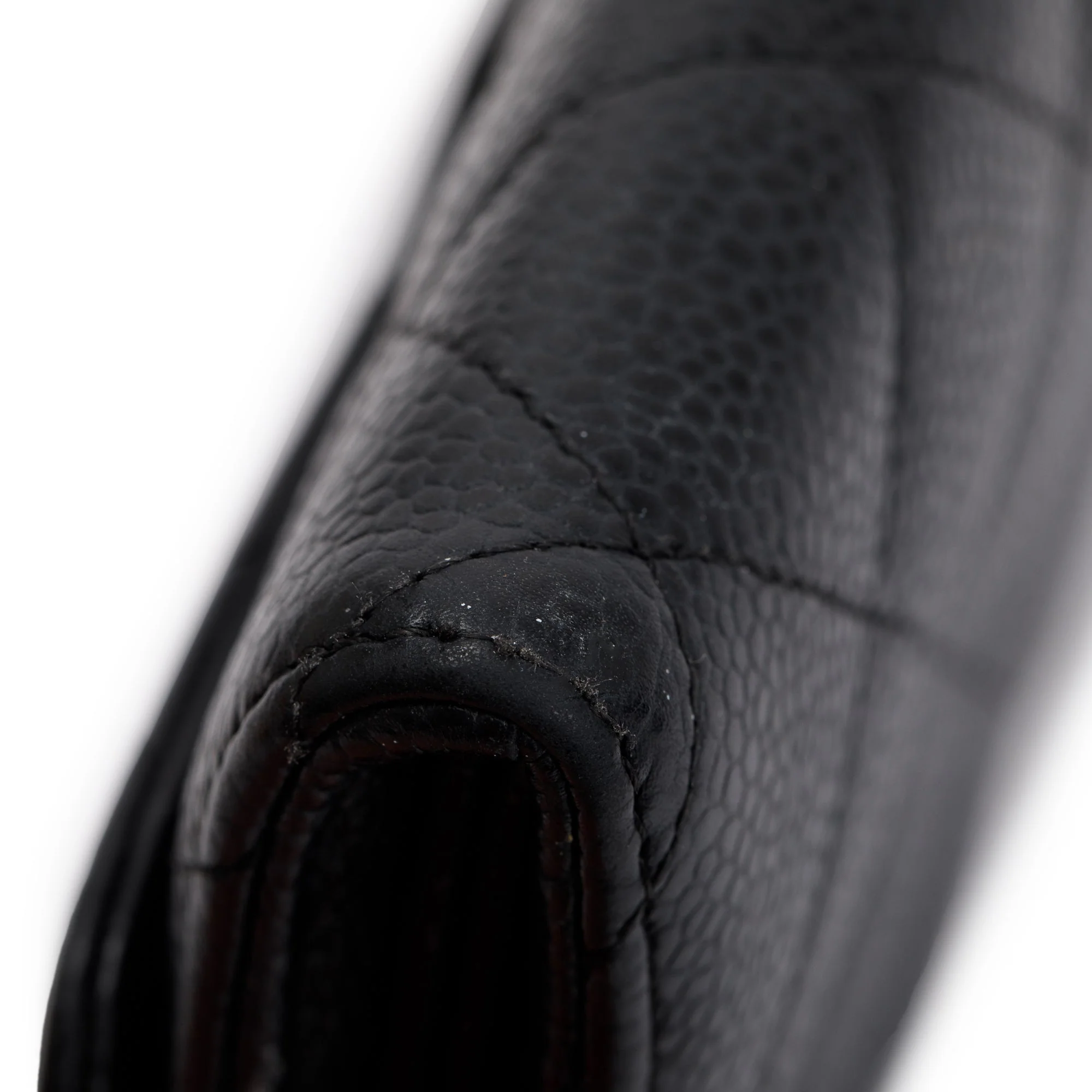 Chanel Black Caviar Leather Classic Long Flap Wallet - Image 5