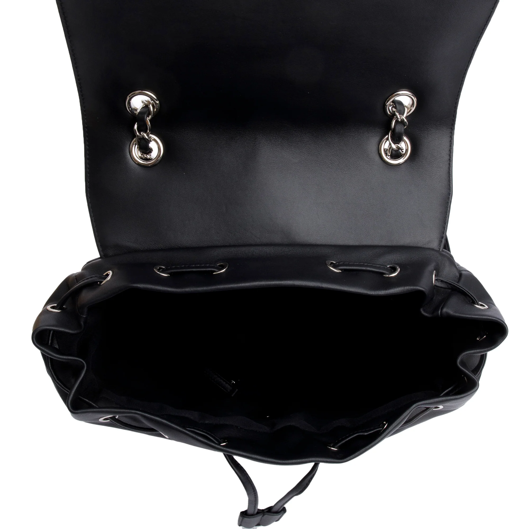 Chanel Black Chevron Quilted Lambskin Leather Small Urban Spirit Backpack - Image 7