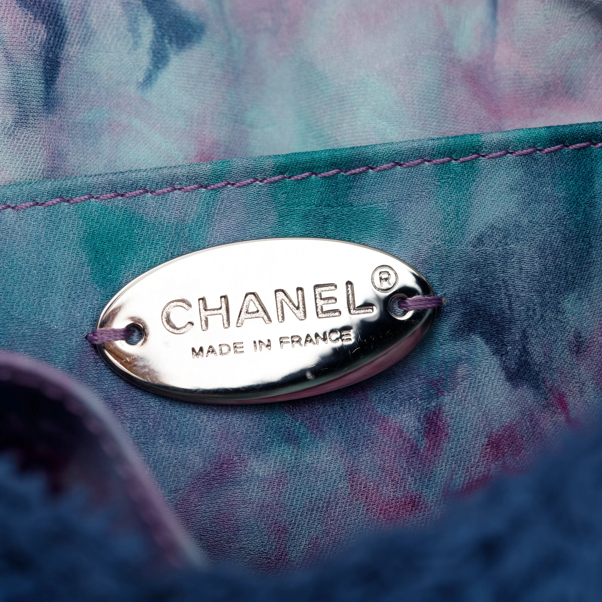 Chanel Navy Quilted Shearling Small Square Flap Bag w/ Authenticity Card - Image 7