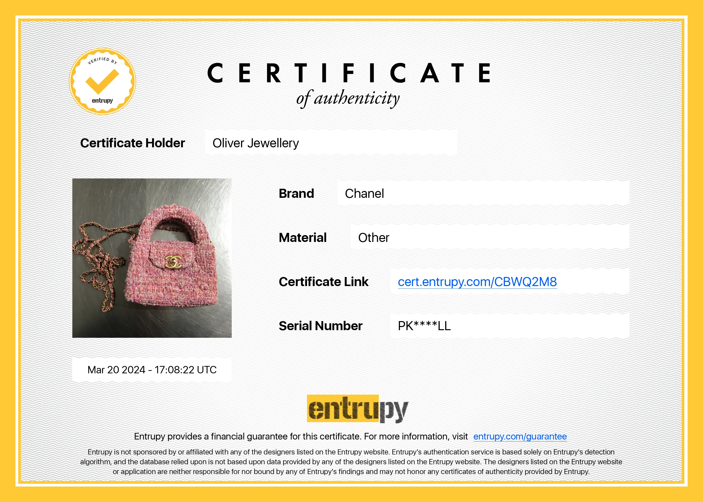 Chanel Pink Tweed Nano Kelly Shopper w/ Box - Image 11