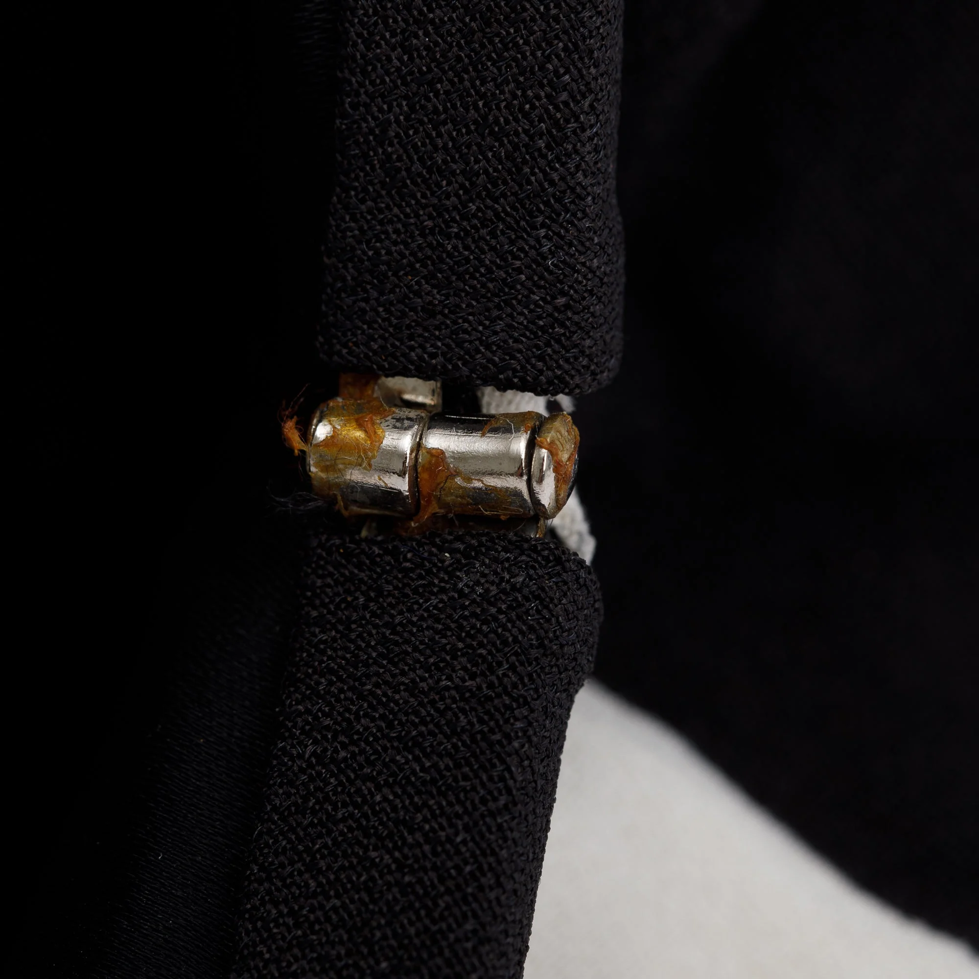 Christian Dior Black & White Canvas Frame Clutch Bag w/ Authenticity Card - Image 5