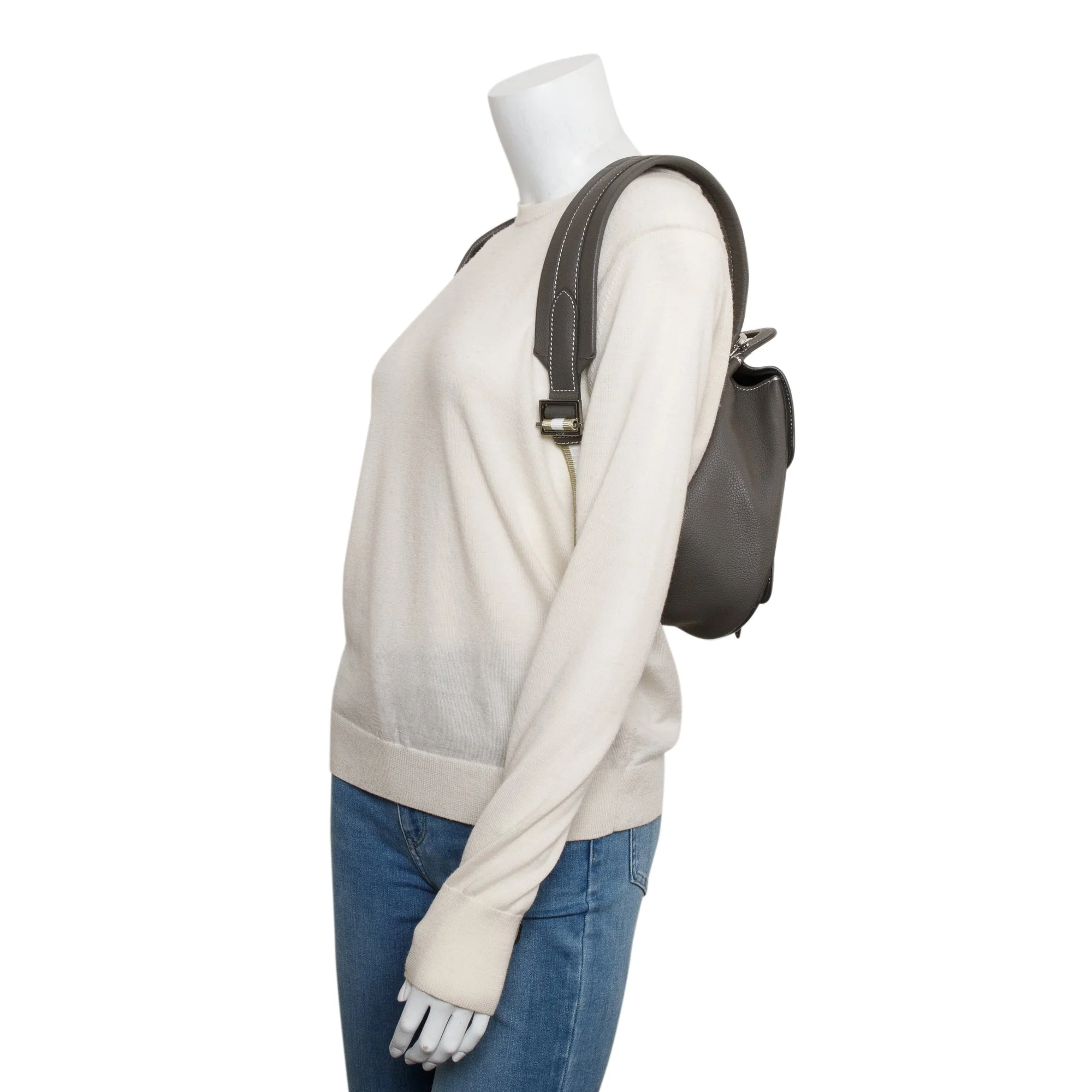 Christian Dior Grey Leather Mini Gallop Backpack w/ Box - Image 10