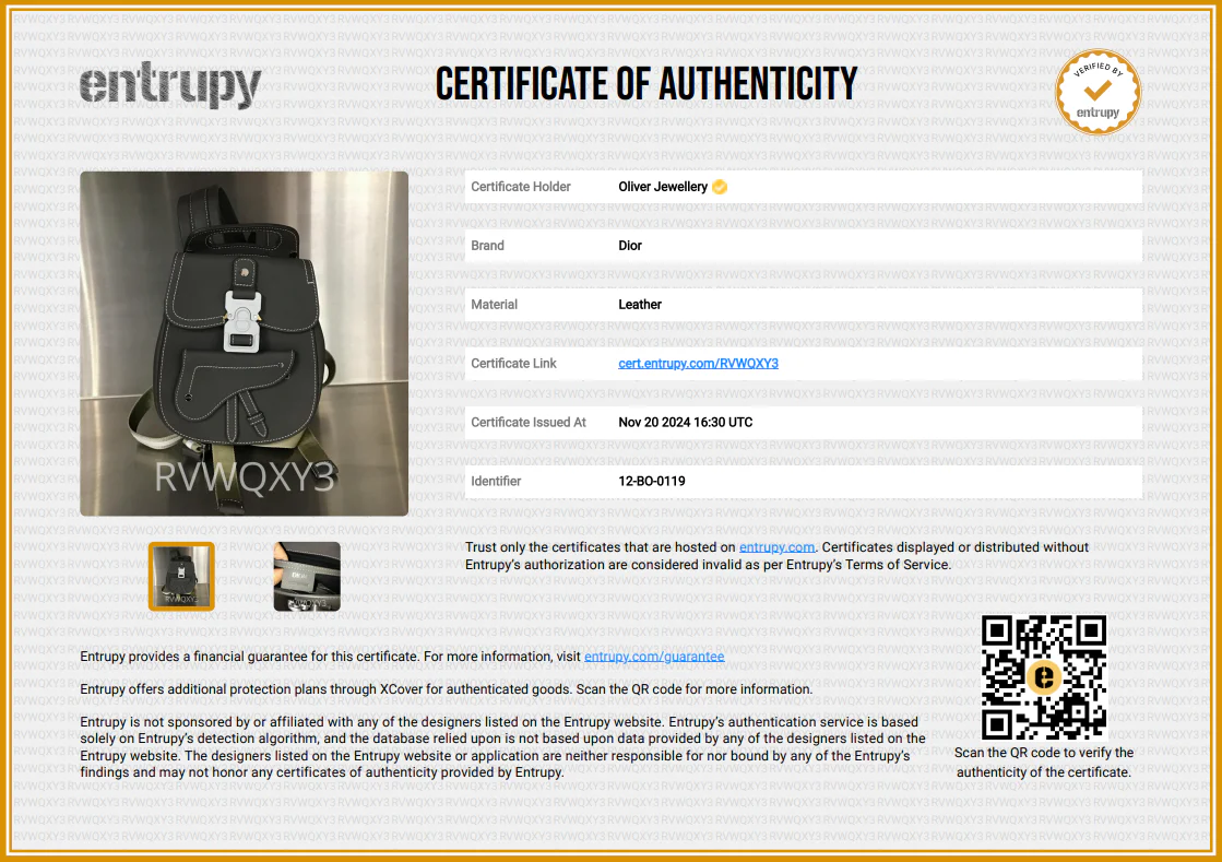 Christian Dior Grey Leather Mini Gallop Backpack w/ Box - Image 11