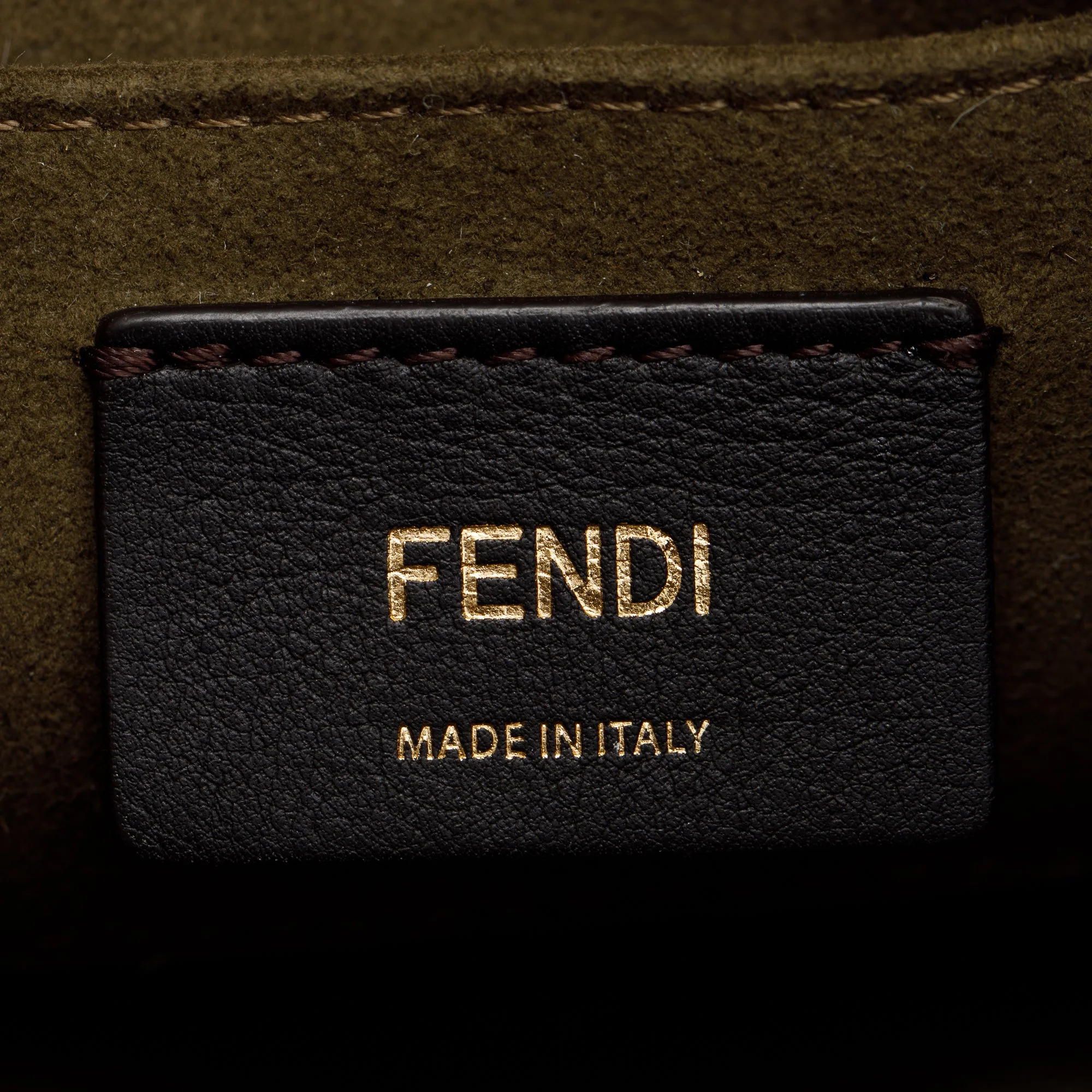 Fendi 2022 Grey Sheepskin Logo  Embroidered By the Way Mini Boston Bag w/ Strap & Box - Image 8
