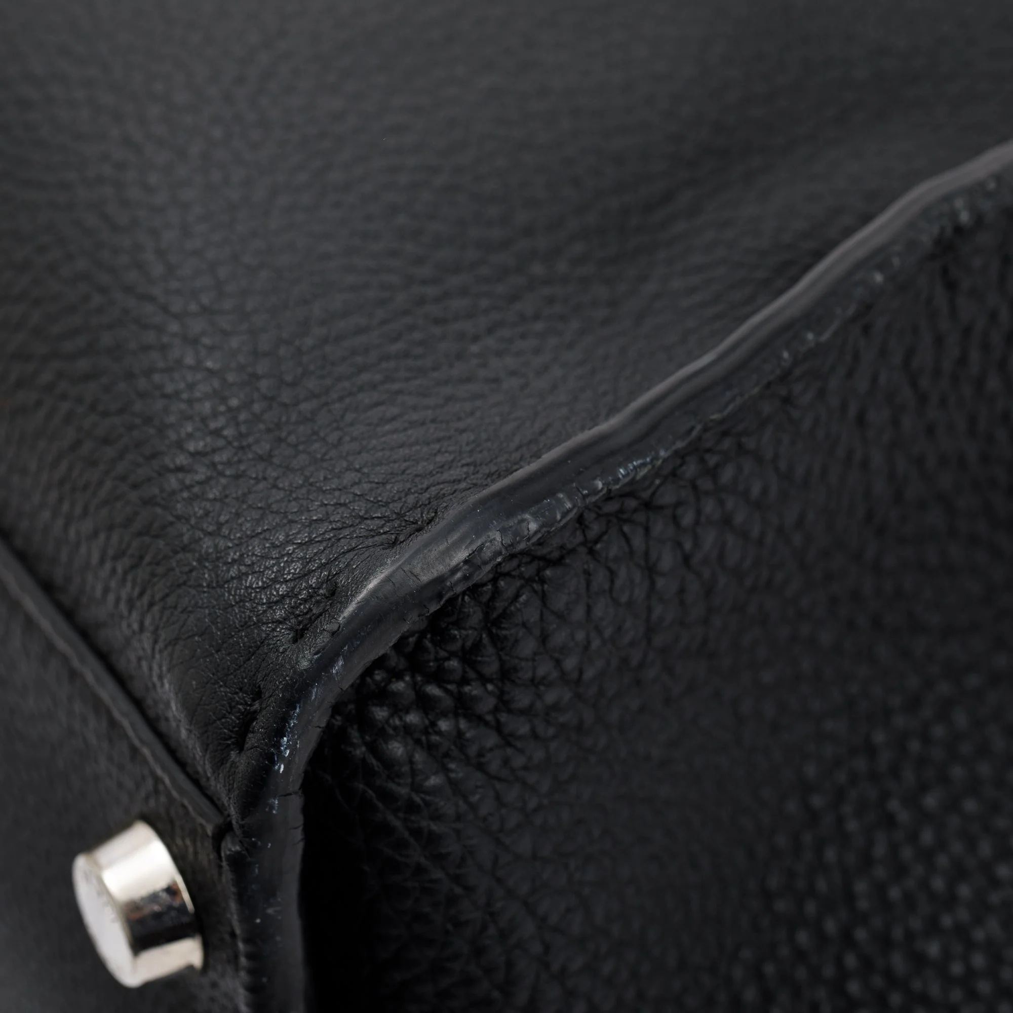 Fendi Black Calfskin Leather Faces XL Peekaboo Bag w/ Strap - Image 7