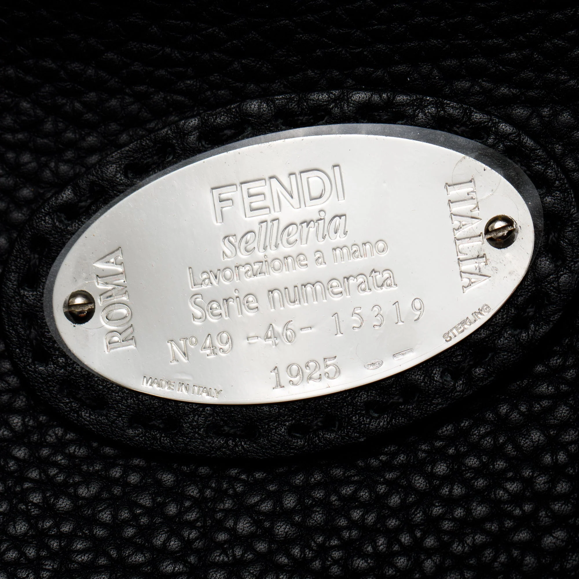 Fendi Black Calfskin Leather Faces XL Peekaboo Bag w/ Strap - Image 8