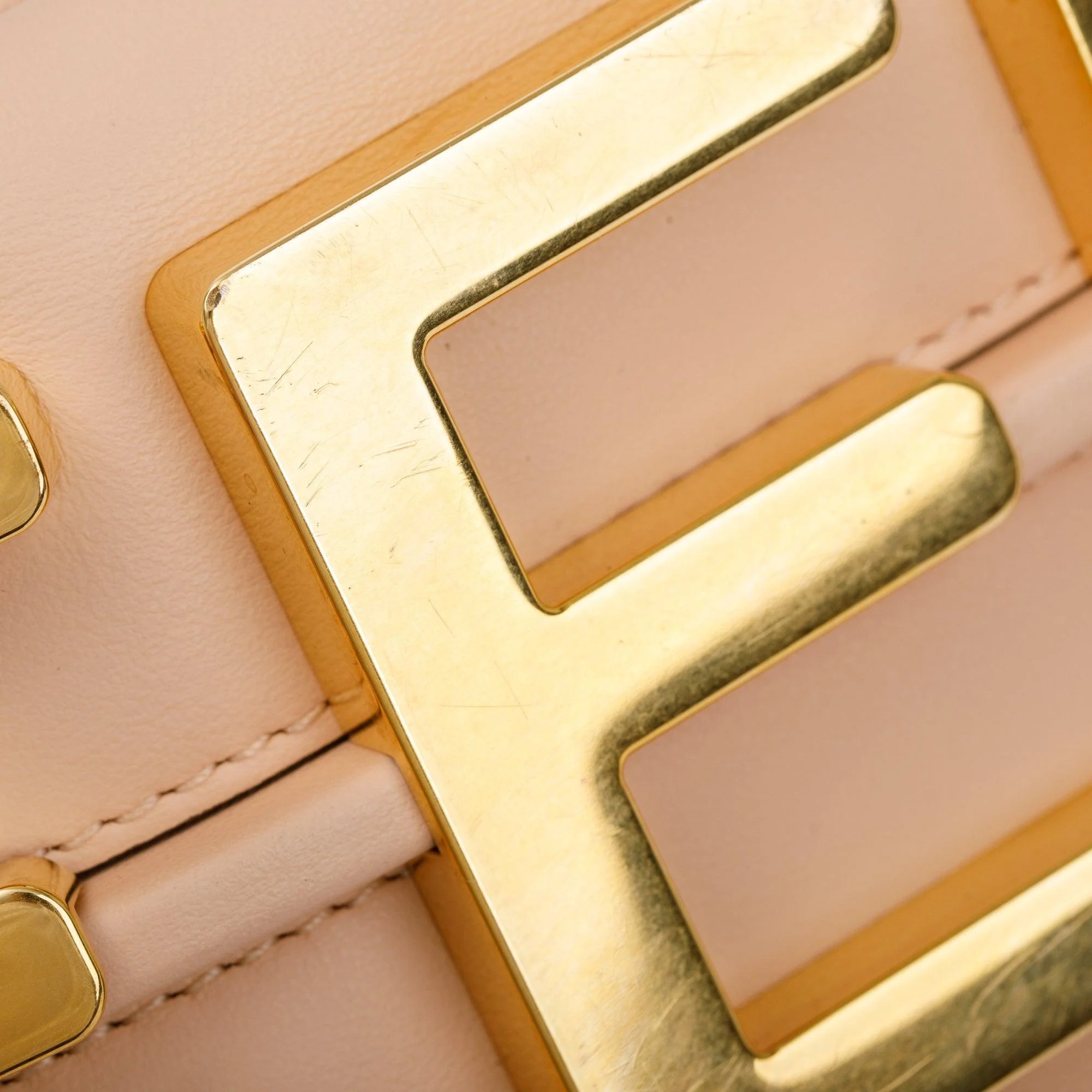 Fendi Pink Leather Small Fendigraphy Bag w/ Box - Image 6