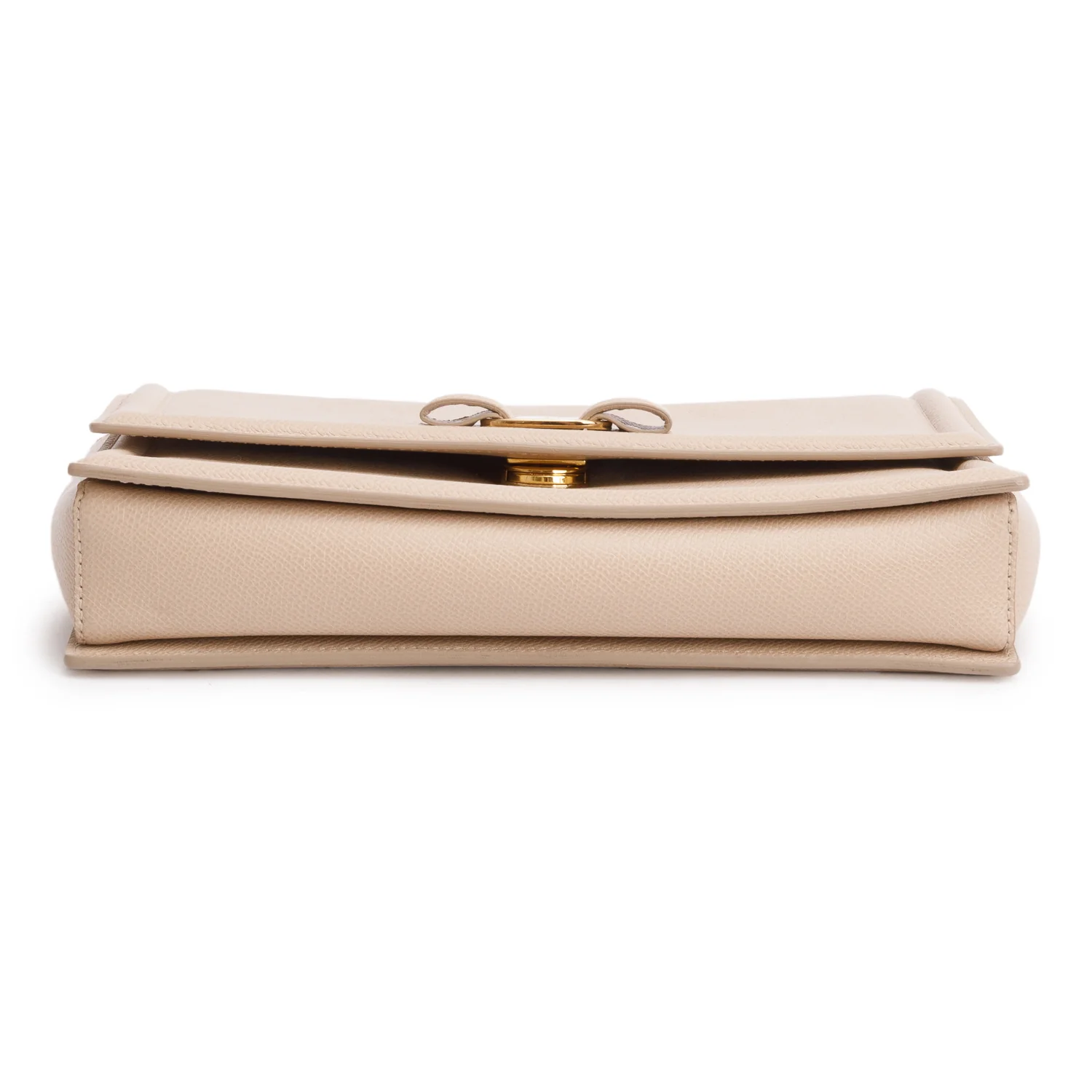 Ferragamo Beige Printed Calfskin Ginny Shoulder Bag - Image 6