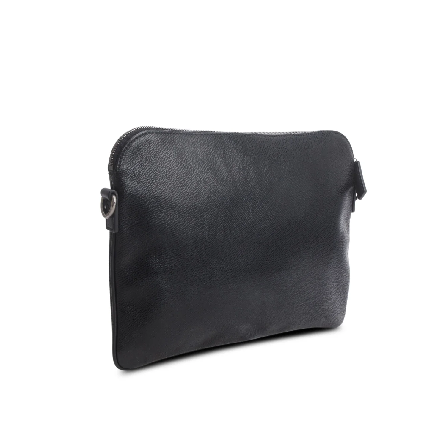 Ferragamo Black Grained Calfskin Messenger Bag - Image 6