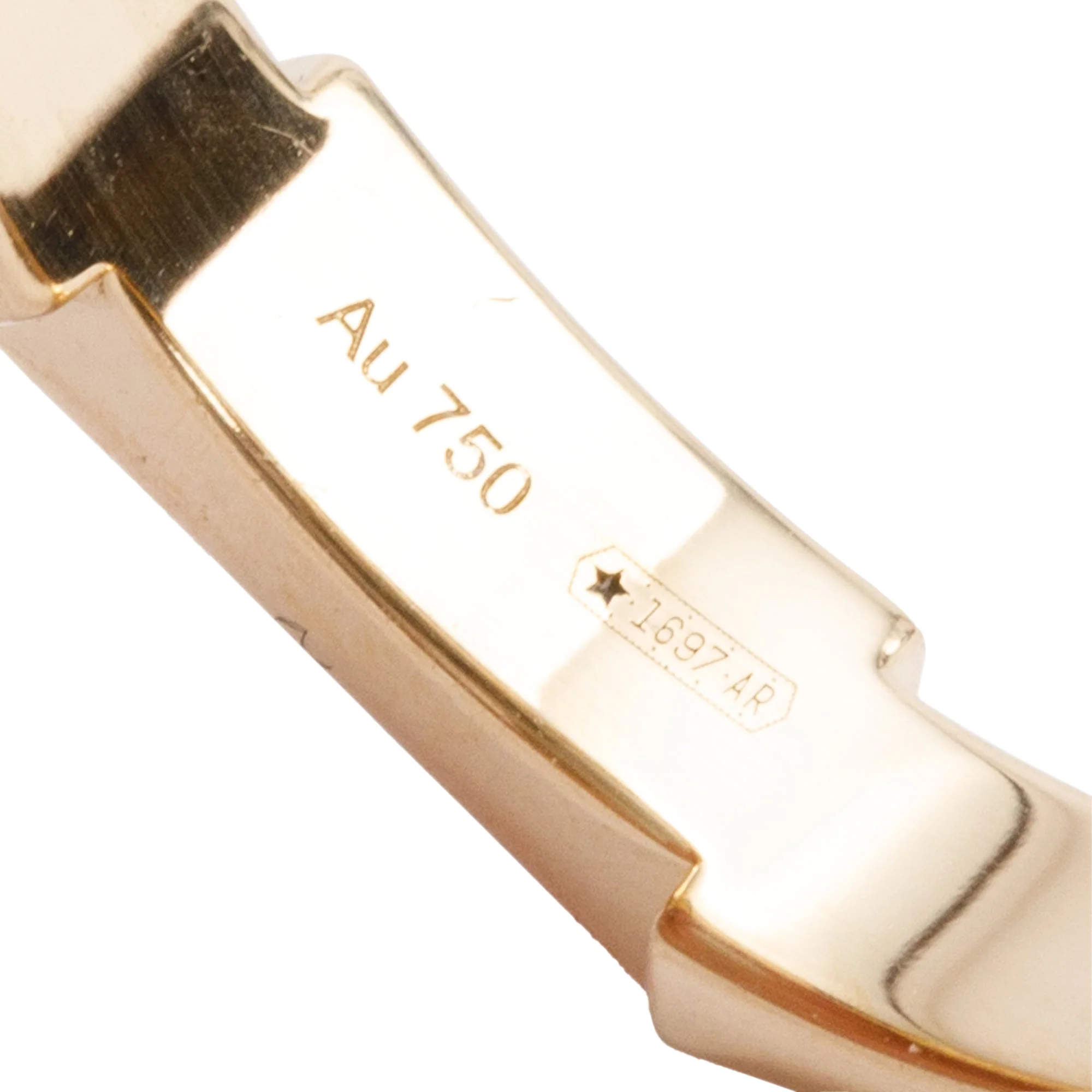 Gucci 18k Yellow Gold Diamond & Red Enamel Link to Love Ring, Size 12 6 - Image 6