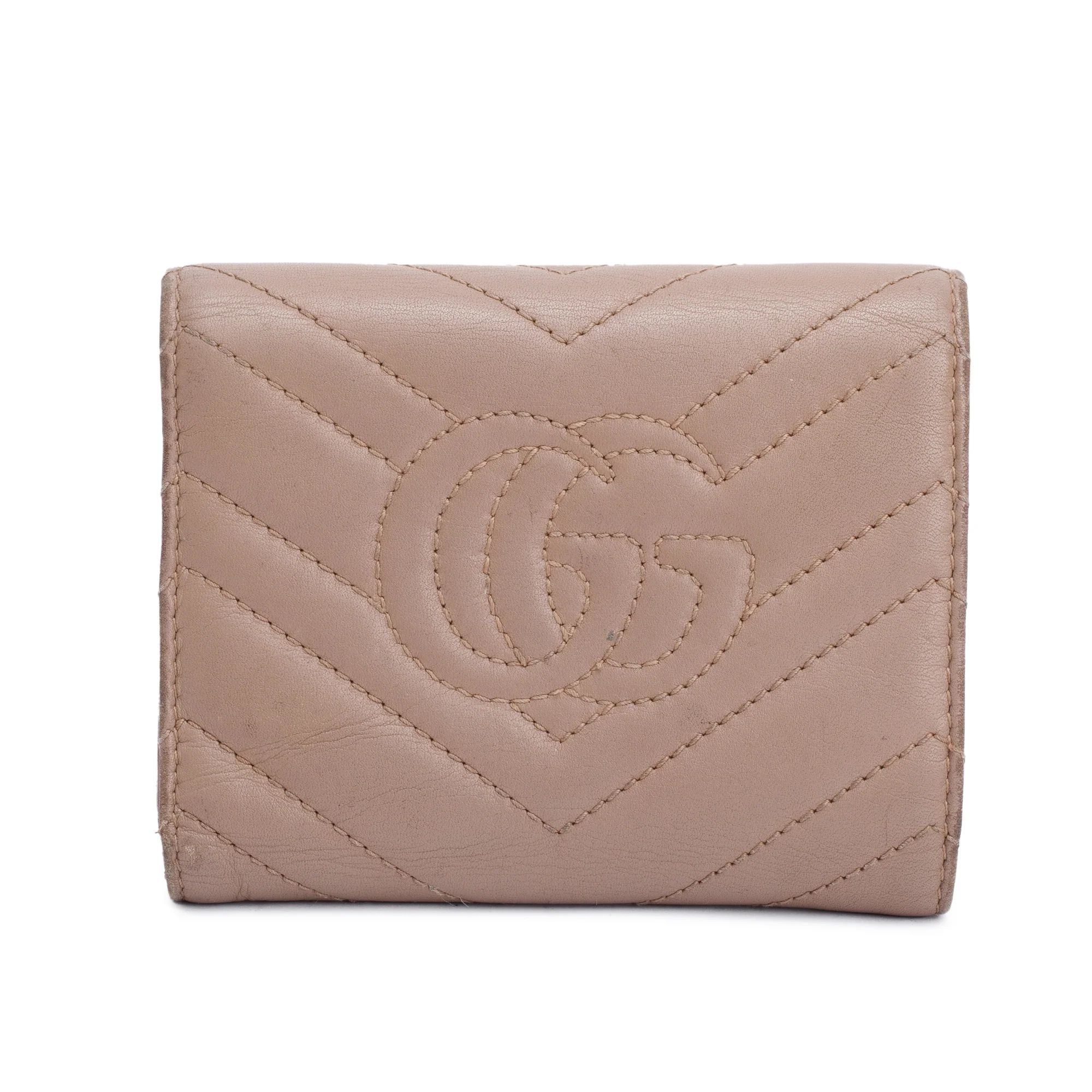 Gucci Beige GG Marmont Matelasse Wallet - Image 3