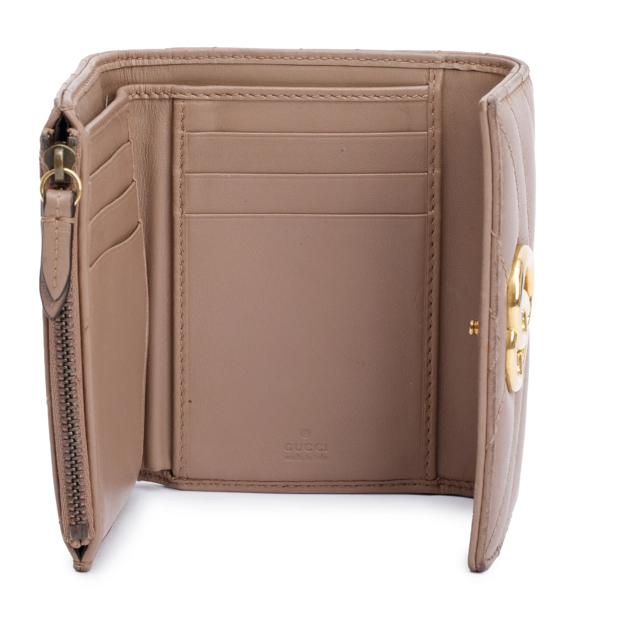 Gucci Beige GG Marmont Matelasse Wallet - Image 7