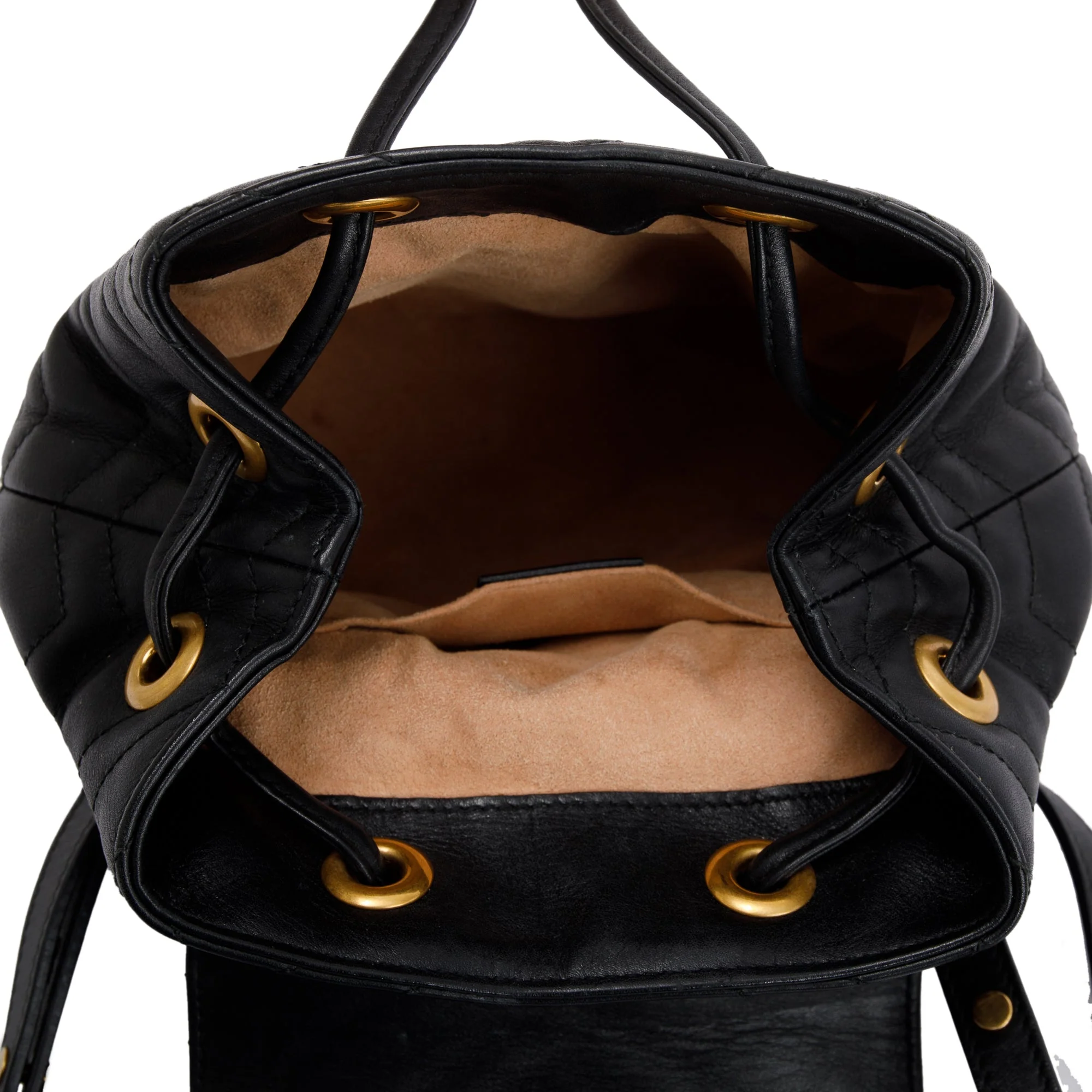 Gucci Black Calfskin Matelasse GG Marmont Flap Backpack - Image 13