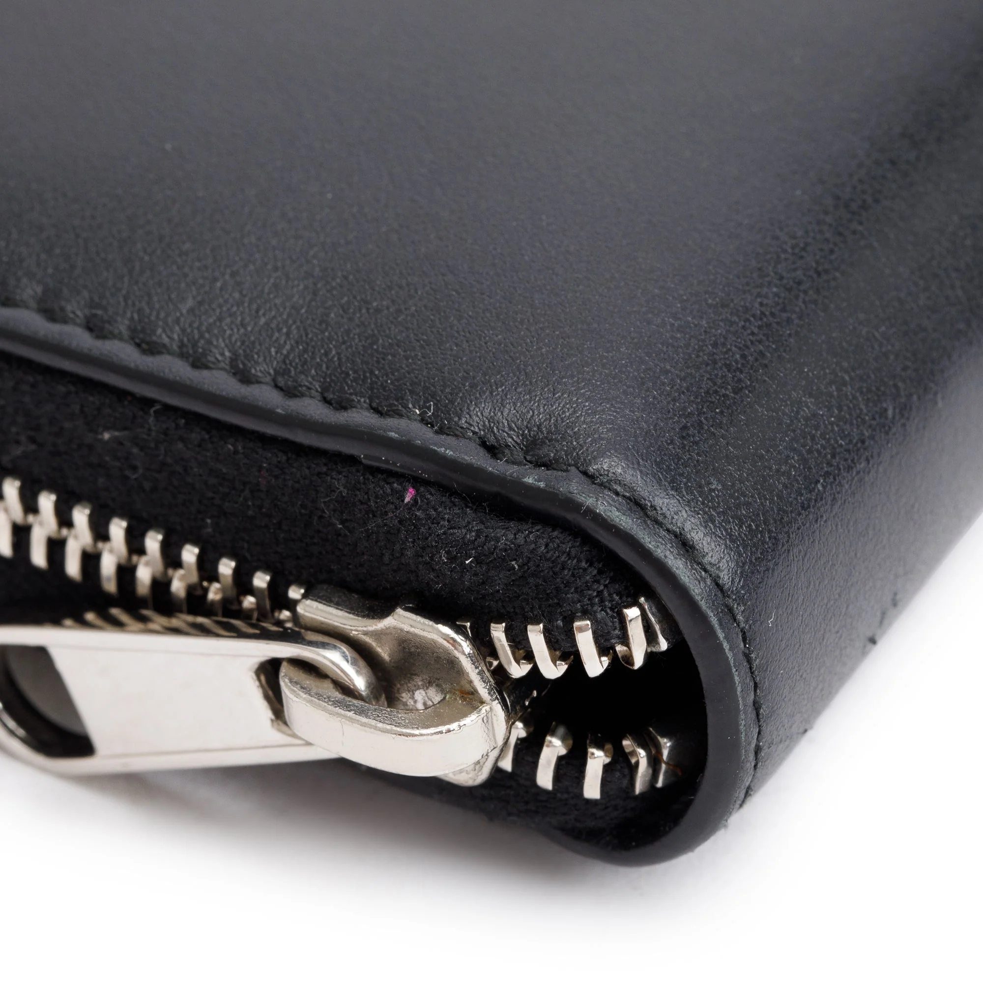 Gucci Black Leather Rainbow Blade Logo Continental Zip Wallet w/ Box - Image 9