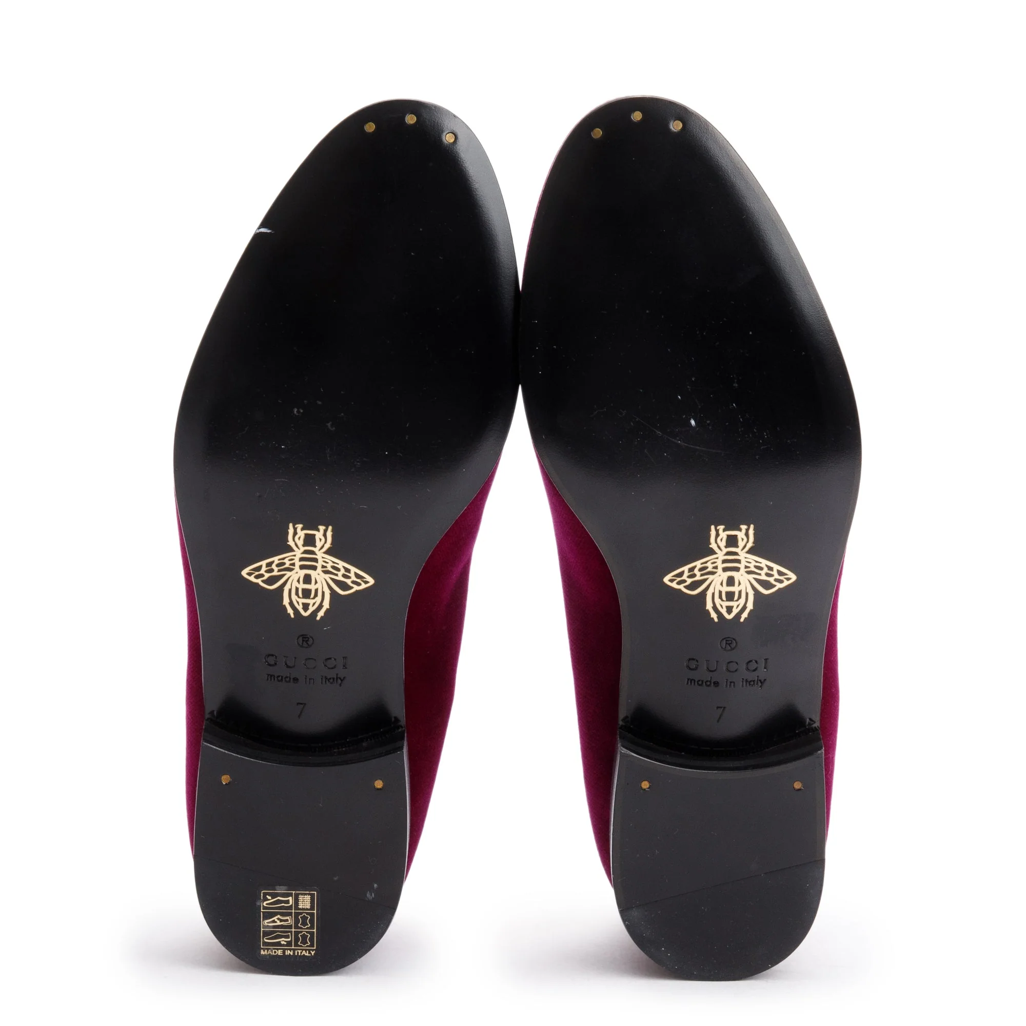 Gucci Burgundy Velvet Flying Pig Embroidered Accent Mens Loafers, Size 7 - Image 6