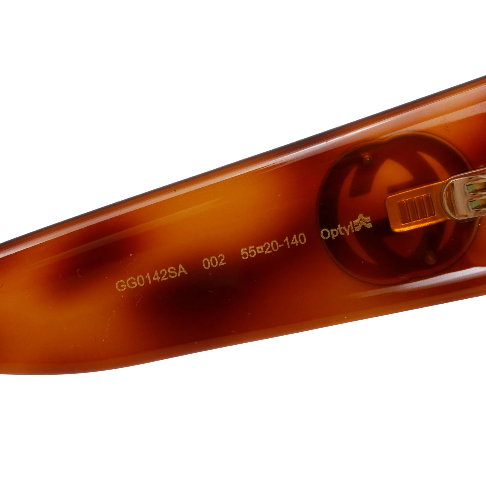 Gucci GG0142SA Tortoise Acetate Square Frame Sunglasses - Image 3