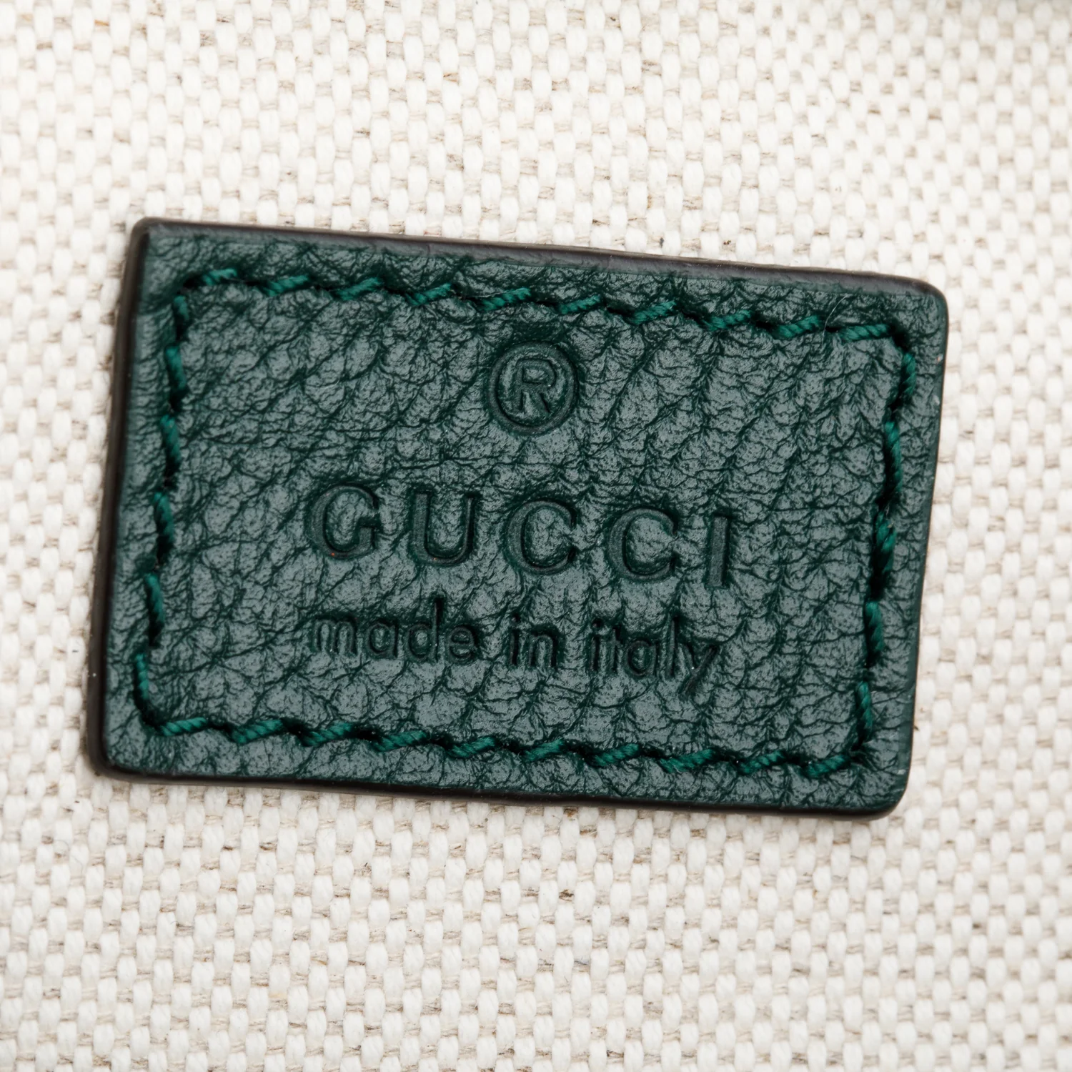 Gucci Green Calfskin Leather Web Double Buckle Ophidia Medium Backpack - Image 8