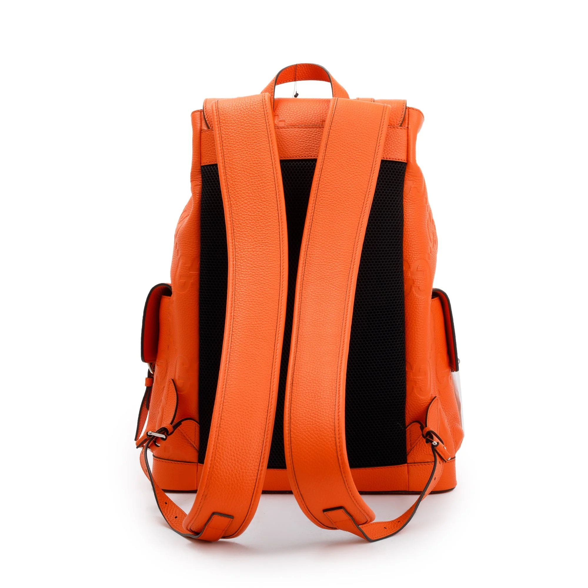 Gucci Orange Jumbo GG Leather Backpack - Image 4