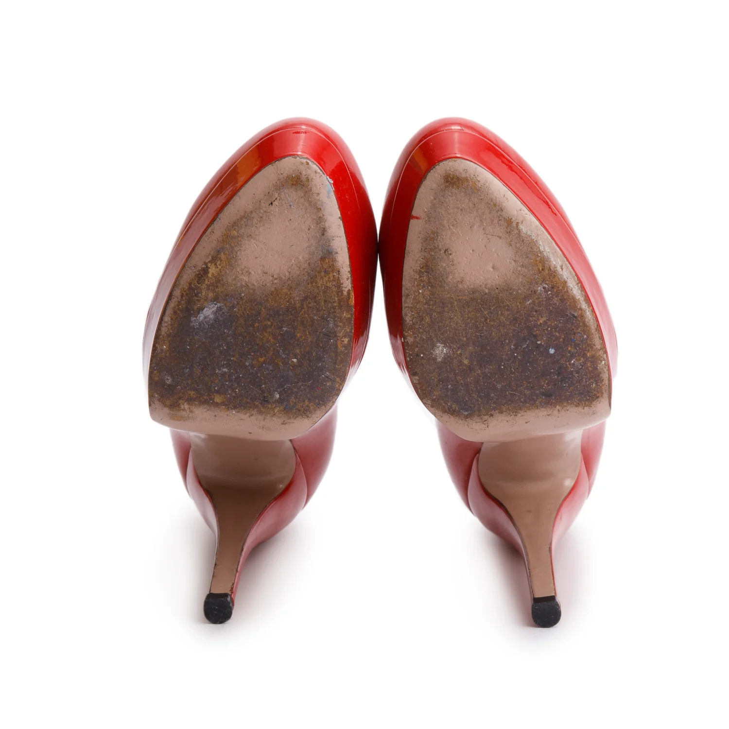 Gucci Red Patent Leather Platform Pumps, Size 37.5 - Image 5