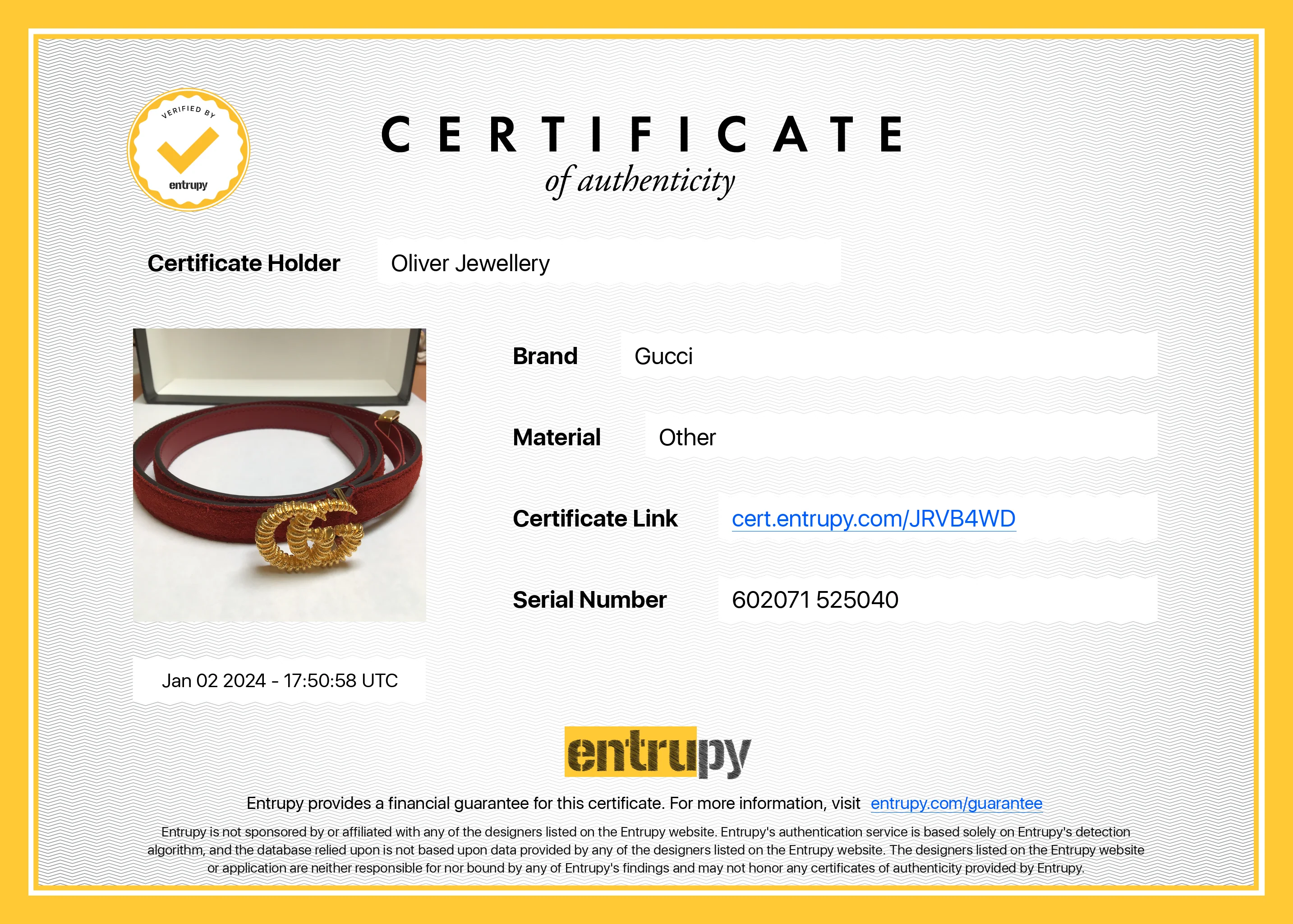 Gucci Skinny Marmont Red Suede Torchon Buckle Belt, 70 28 w/ Box - Image 6