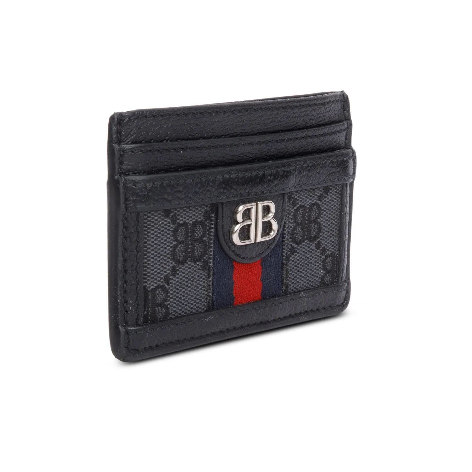 Gucci x Balenciaga BB Monogram Web Ophidia Card Holder w/ Box - Image 3