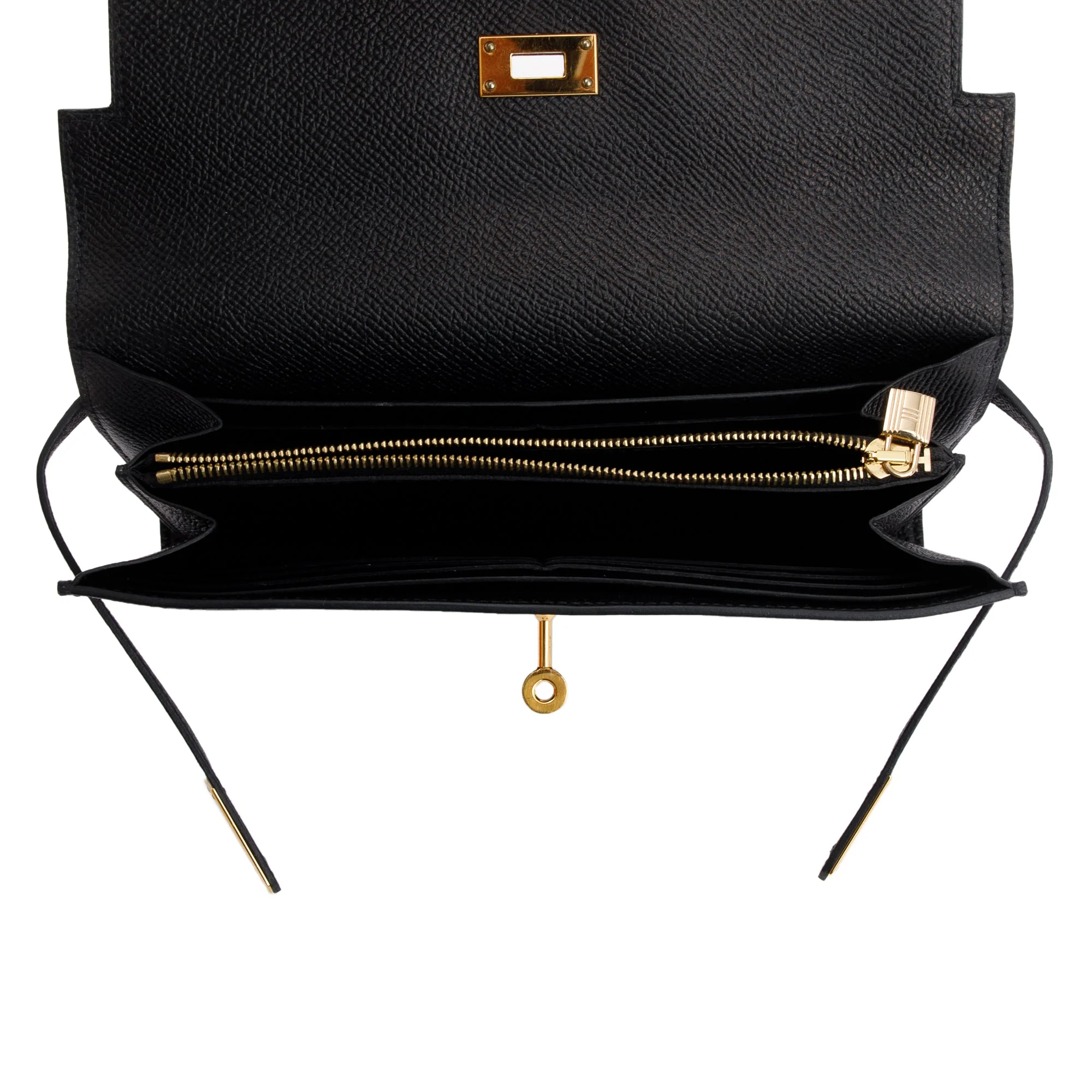 Hermes Black Epsom Leather Classic Kelly Longue Wallet w/ Box - Image 5