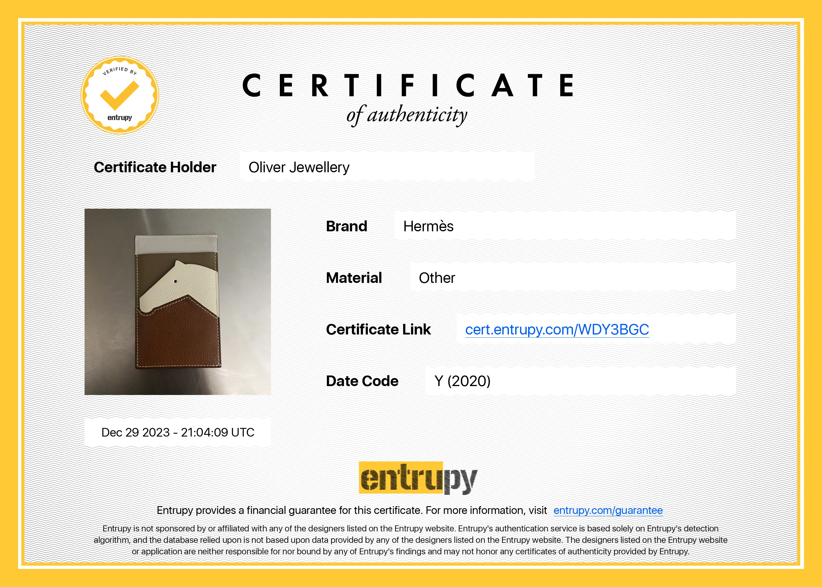 Hermes Fauve Craie Beige De Weimar Barenia Faubourg Epsom Evercolor Les Petits Chavaux Card Holder - Image 10