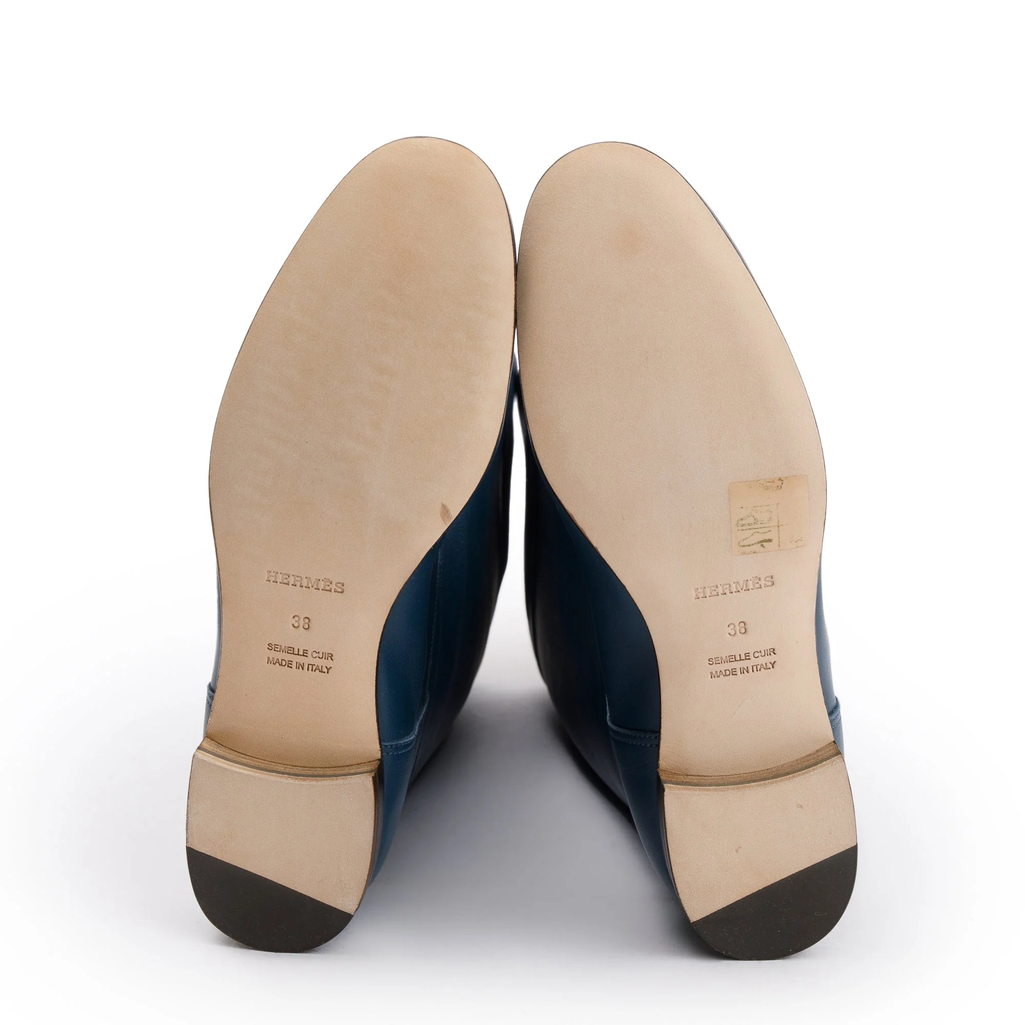 Hermes Maine Calfskin Leather Palladium Plated Collier de Chien Riding Boots, Size 38 - Image 6