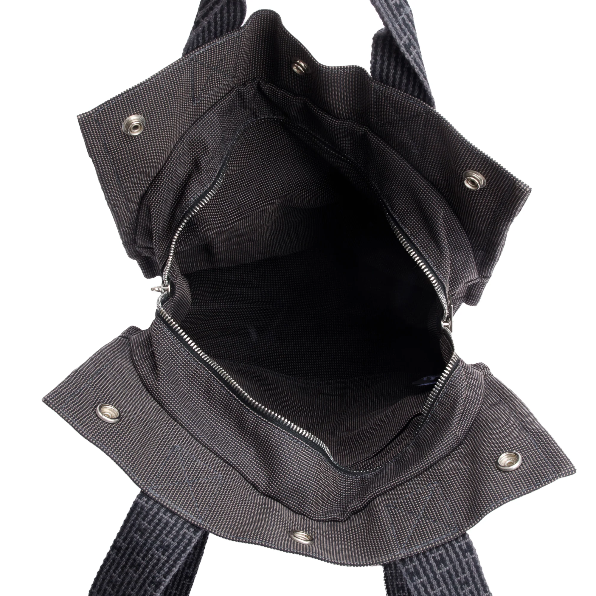 Hermes Noir Graphite Toile H Canvas Herline Backpack - Image 7
